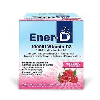 Ener-C Vitamin D3 1000IU Sugar Free Drink Mix Raspberry 24 Sachets - 4 Pack