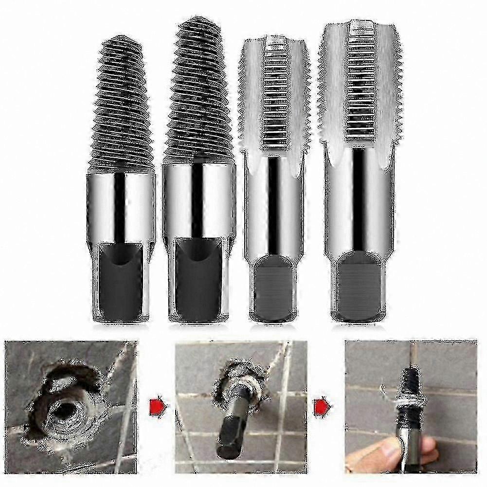 Pipe Thread Repair Kit - Tap and Extractor Set for Damaged Screws and Hardware Restoration Tools