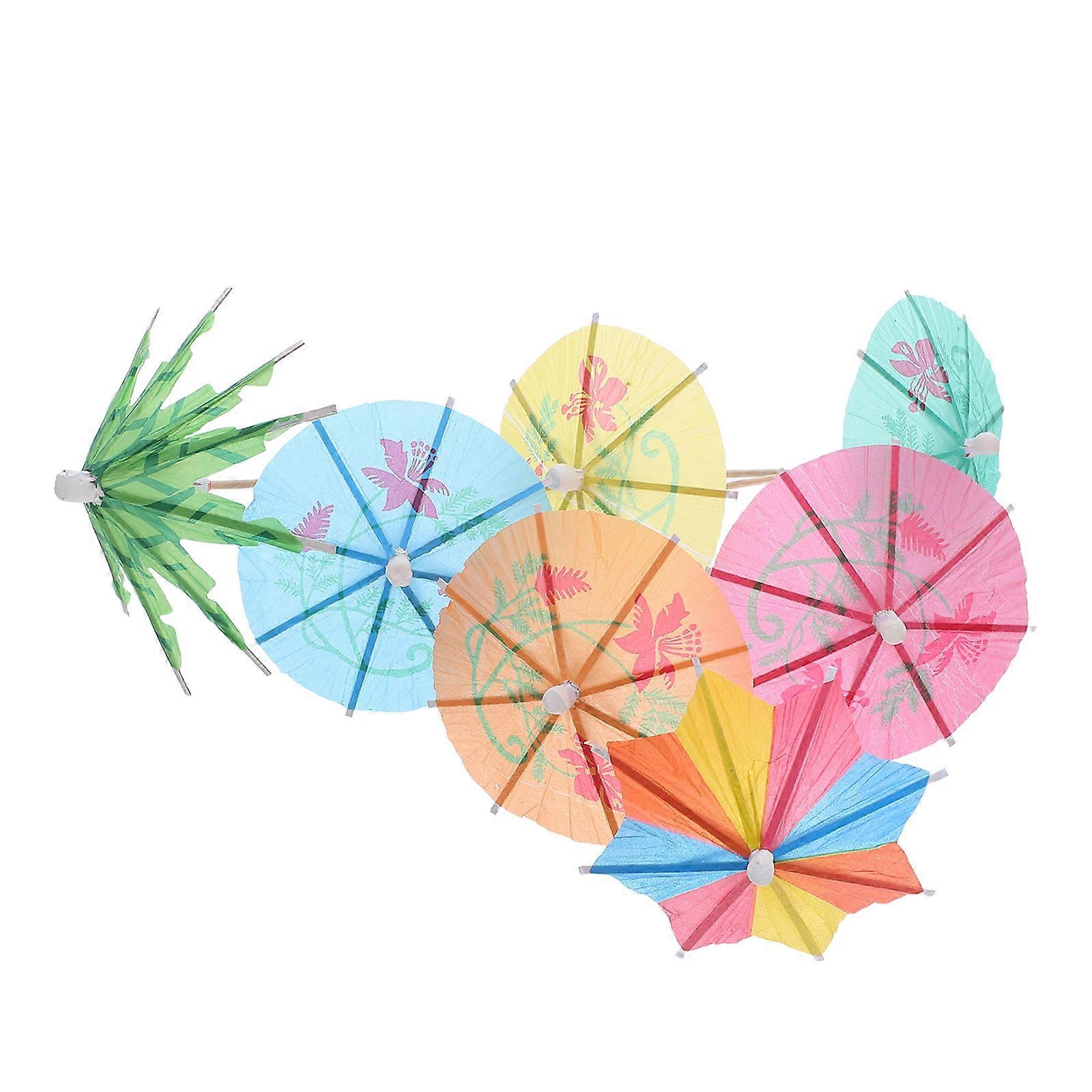 Tropical Cocktail Umbrellas 120Pcs Mini Paper Decor Ideal For Home Party And Outdoor Picnic In Multi Colored Design