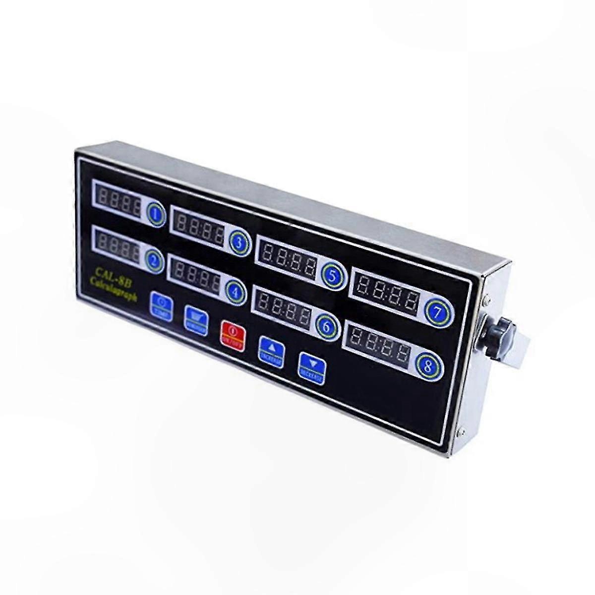 8-Channel Digital Cooking Timer with Alarm, Stainless Steel Countdown Clock for Kitchen Use