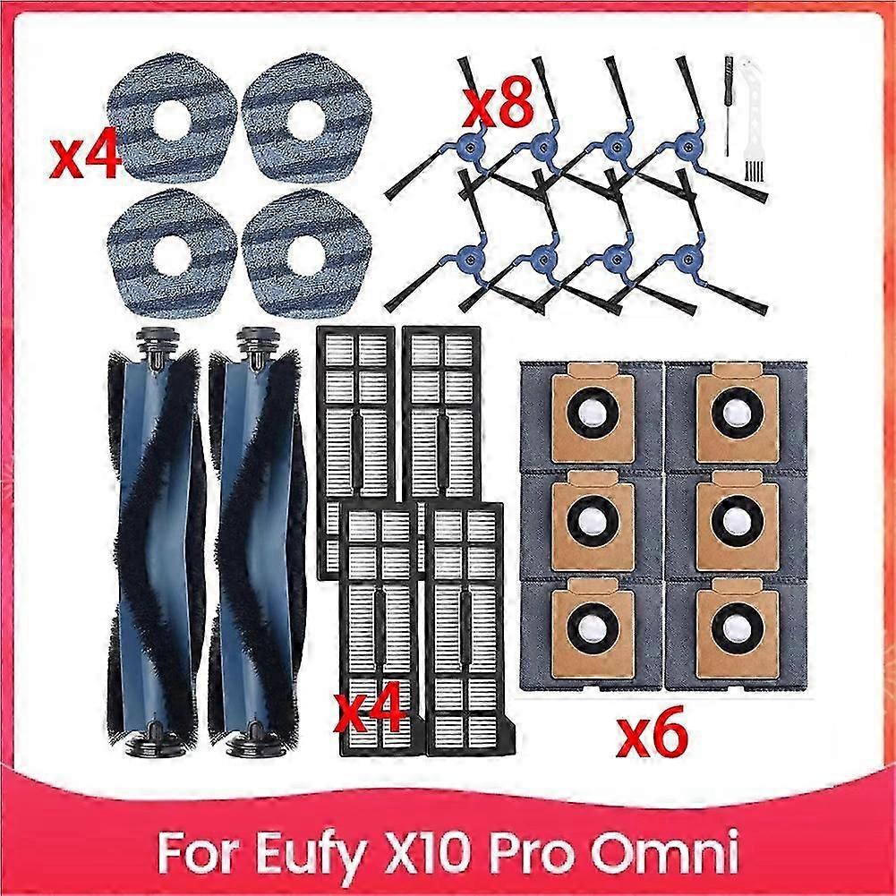 Cleaning kit for Eufy X10 Pro Omni - includes 2 main brushes and 4 mop pads