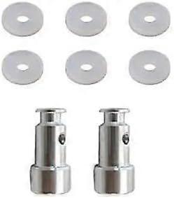 2Pcs Silver Universal Replacement Floater Valve with 6 Pcs Silicone Gaskets