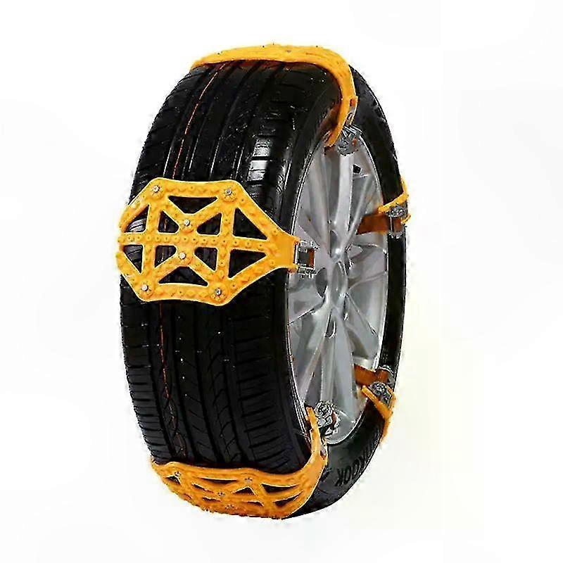 TPU Emergency Tire Anti-Skid Snow Chains for Winter Road Conditions, Adjustable and Durable Wheel Traction Solution