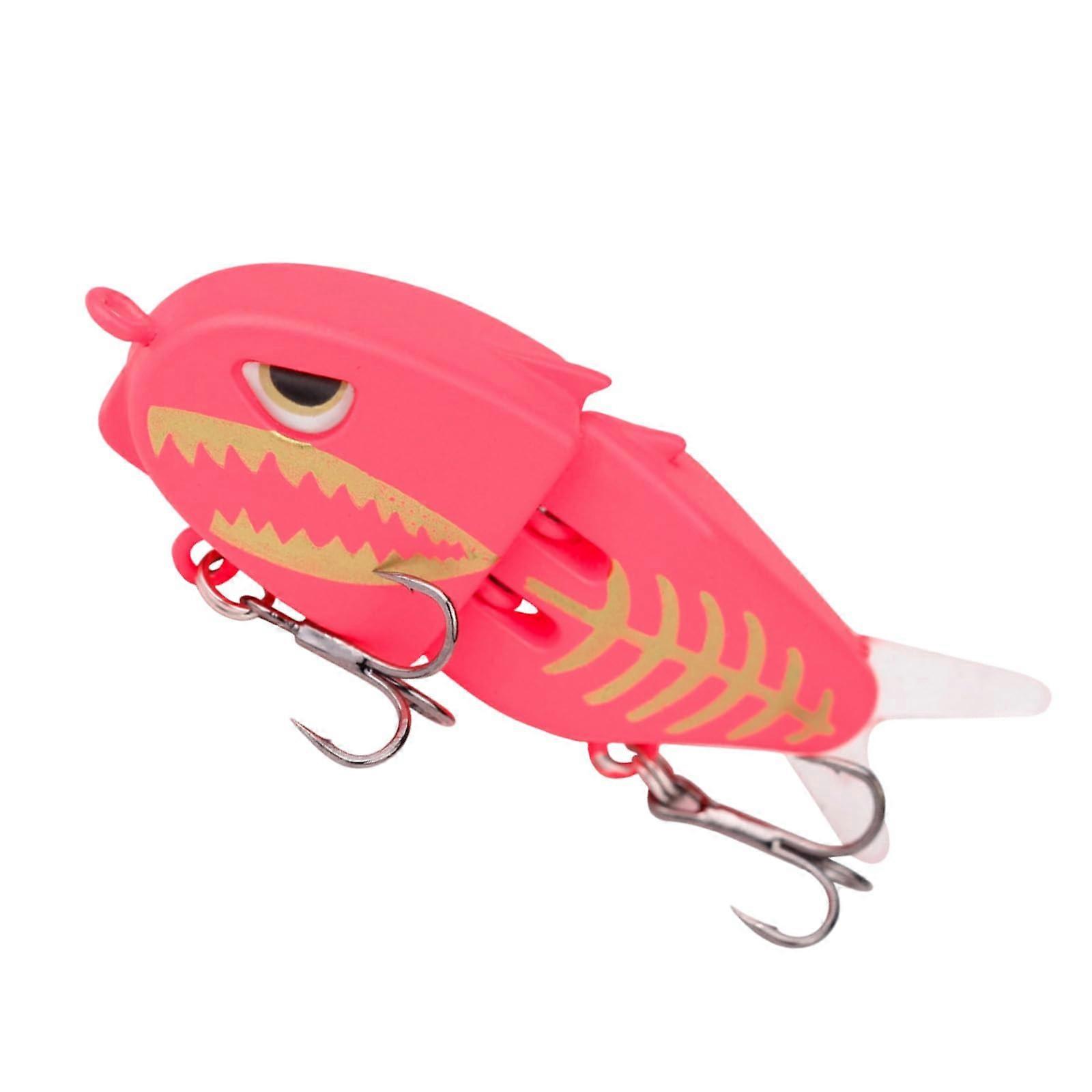 High Strength Slow Sinking Baits with Flexible Silicone Tail and Double Hook for Bass Fishing, Bright Color for Predator Fish