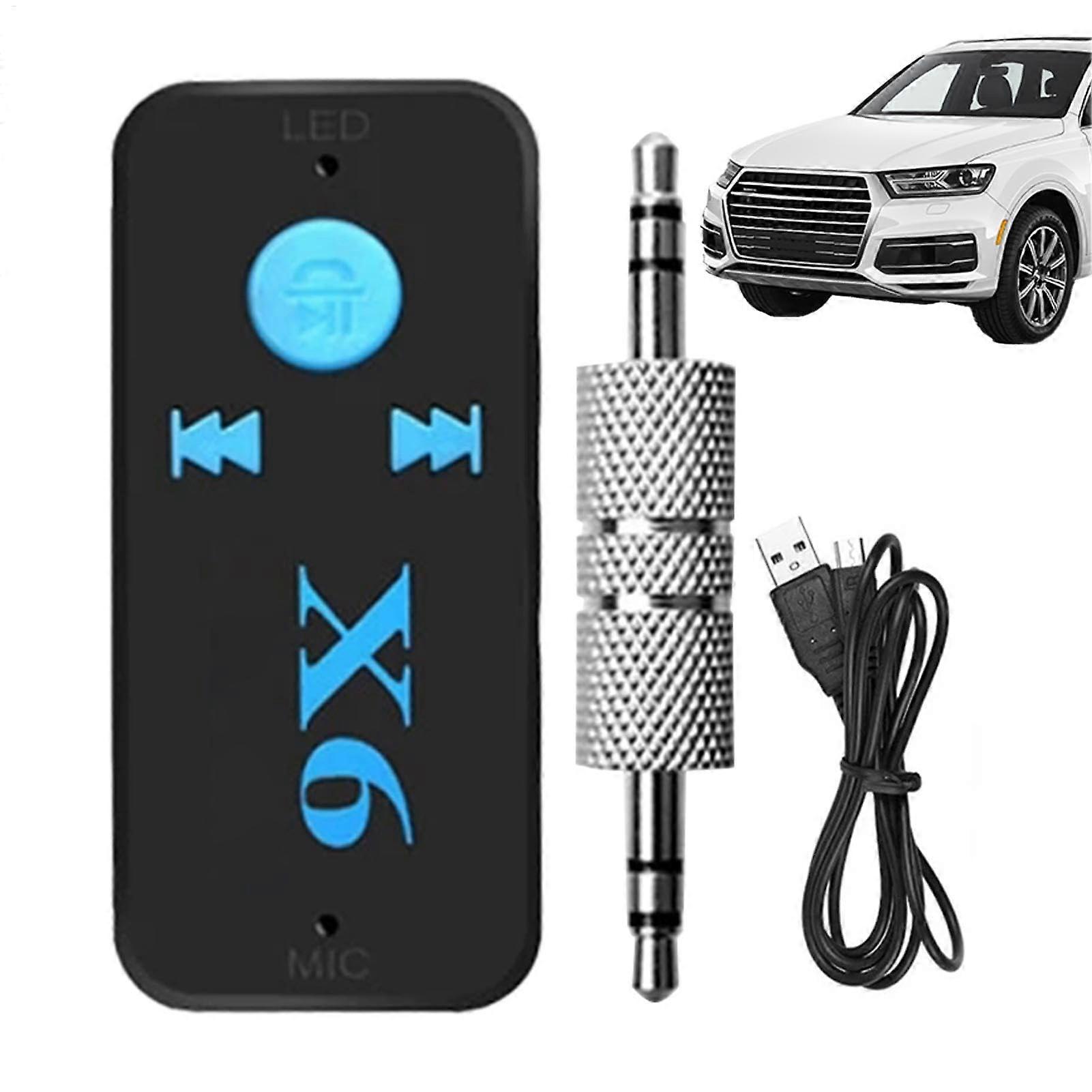 Car Wireless Receiver Bluetooth 5.0, Compatible With Wired Headphones, Home Stereo Auxiliary, Hands Calling