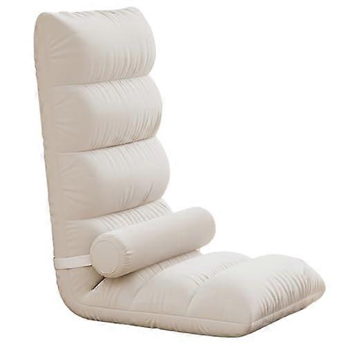 Floor Seating Indoor Chaise Lounge Chair 5Position Adjustable Backrest Removable Folding Sofa Bed Blue/White Room/Dorm