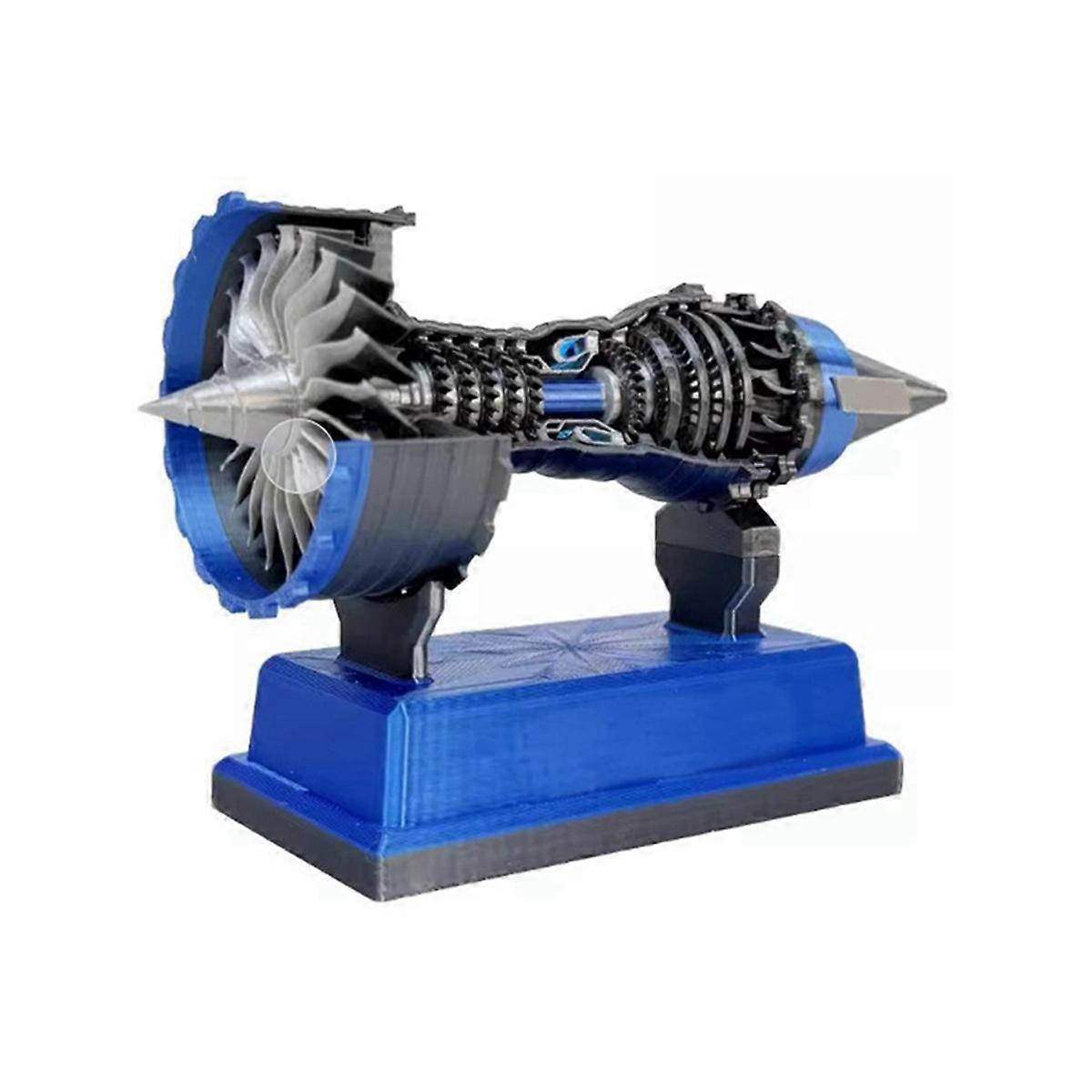Trent900 Aircraft Turbofan Engine Model High-Performance Turbofan Engine Model Miniature Engine Toy Model Blue