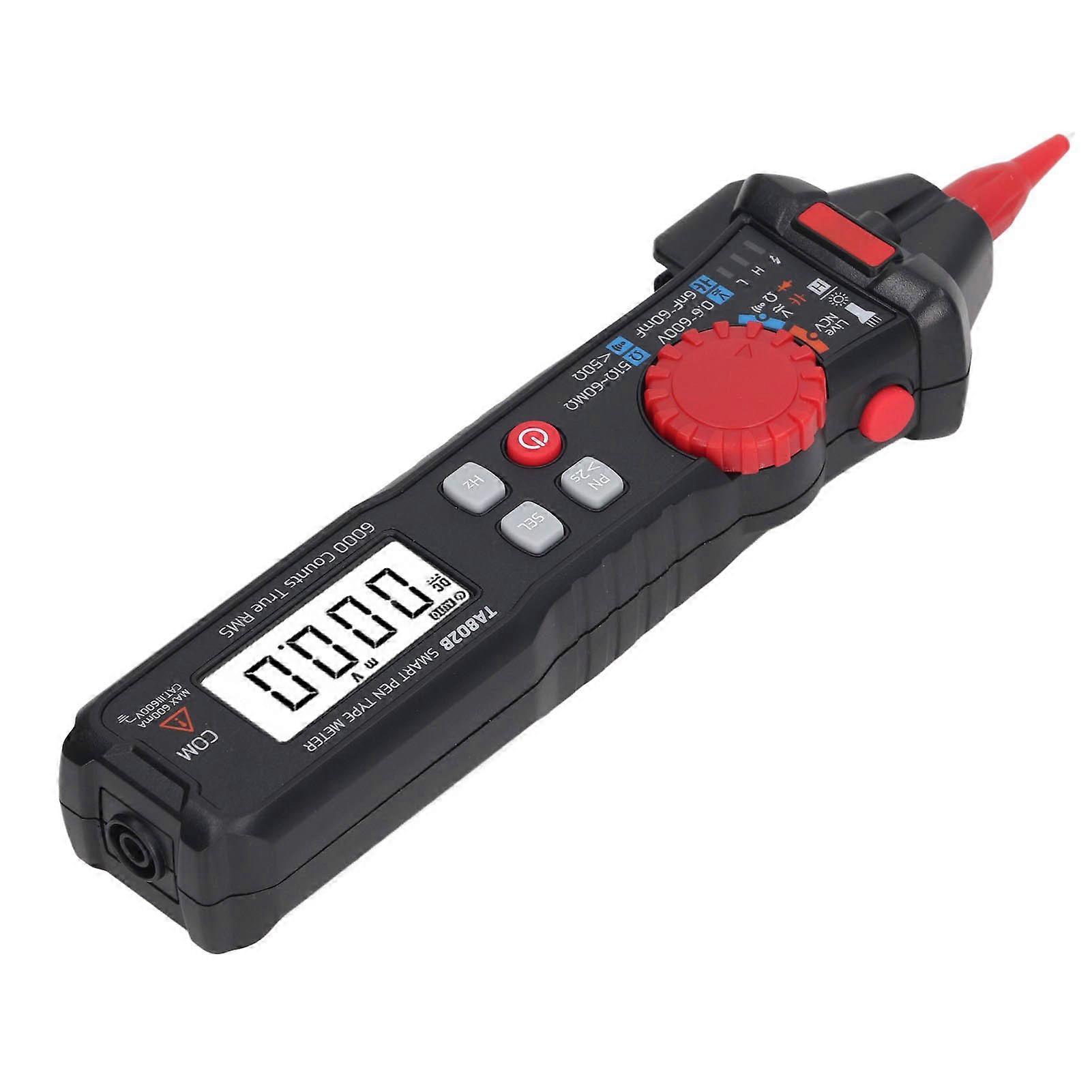 Stifttyp Digital-Multimeter-Tester 6.000 Count Schwarz 6nF ~ 60mF