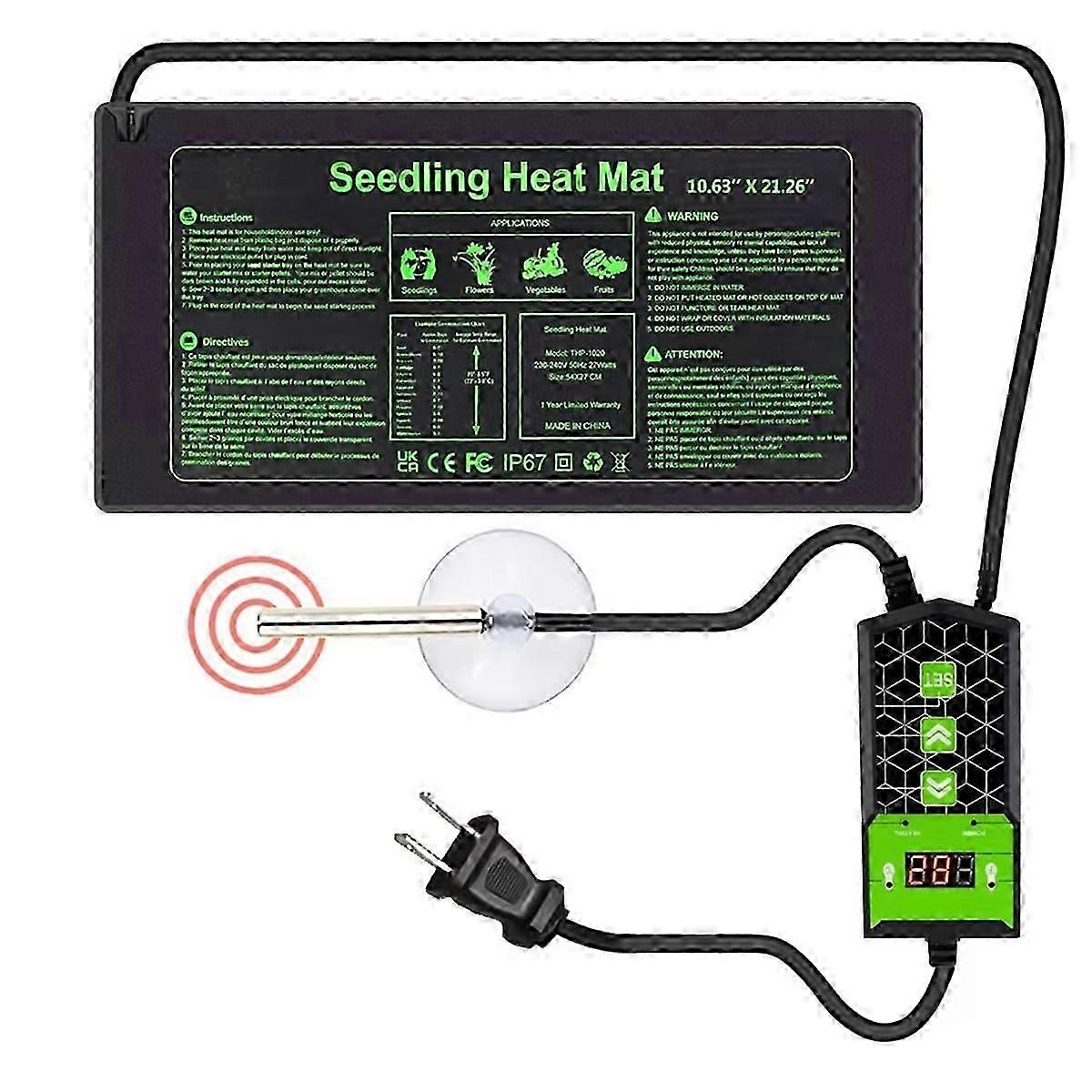 reptile heating pad 10x20.75 inch adjustable temperature for plants