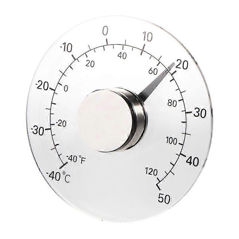 Thermometer Temperature Transparent Transparent Outdoor Window Thermometer Clock Weather Tool