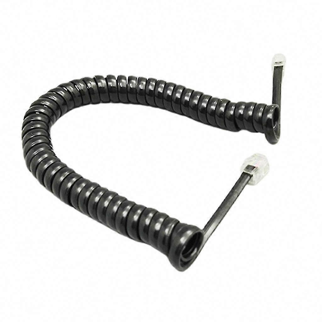 4-Core Modular Coiled Telephone Handset Cord for Telephone/Handset RJ9