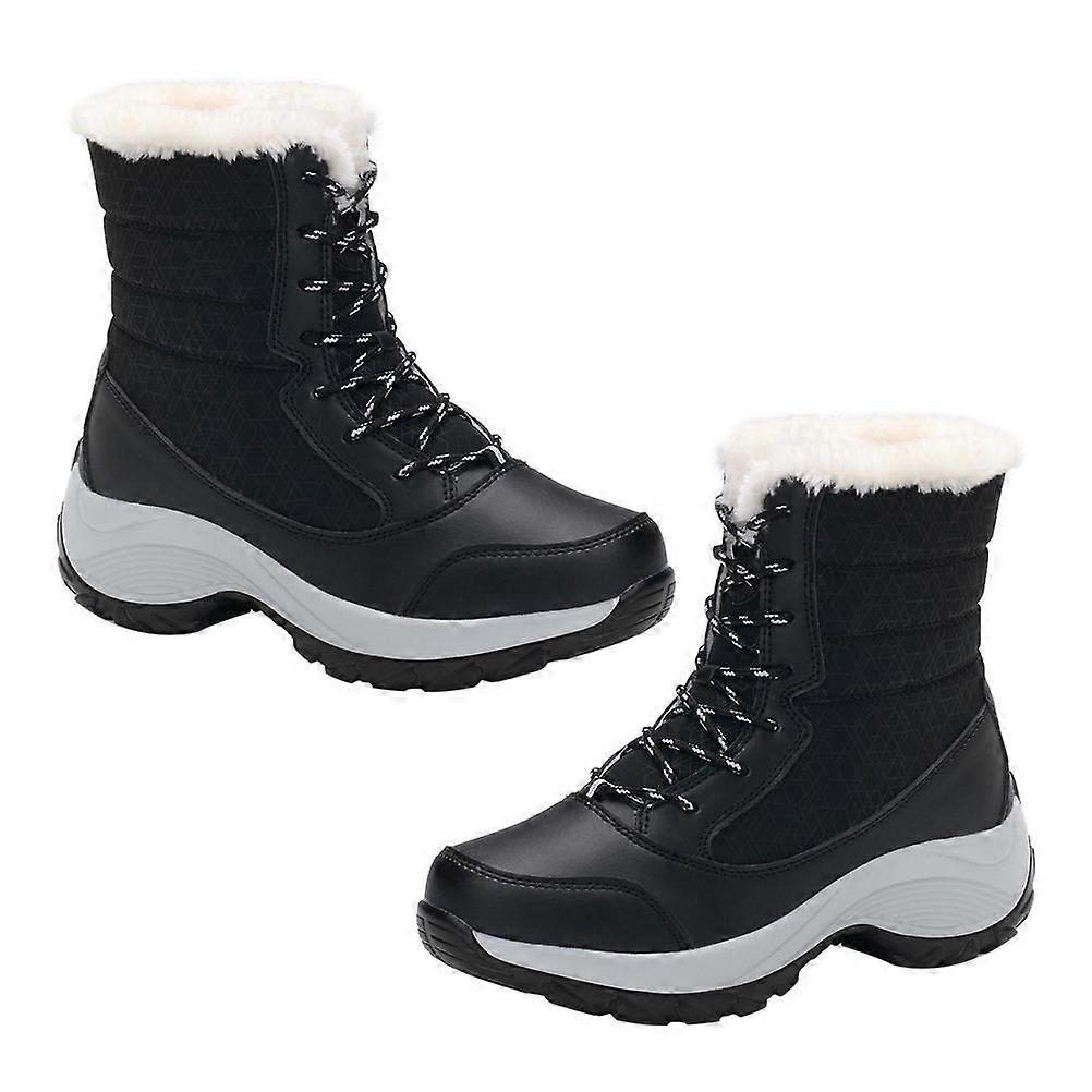 Rubber Sole Snow Boot Warm Faux Lined Boots