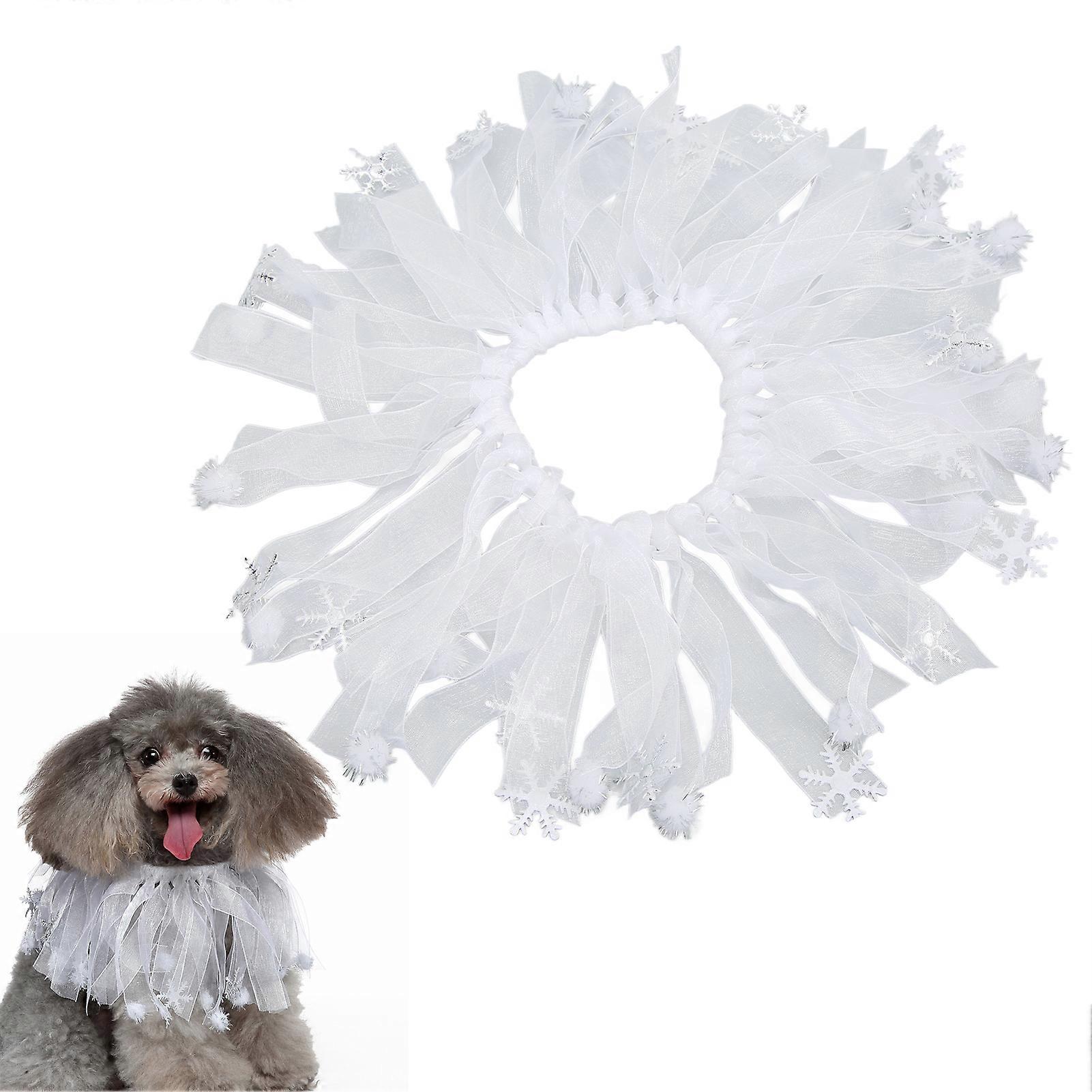 Christmas Dog Collar Adjustable Elastic Polyester for Puppy Kitten