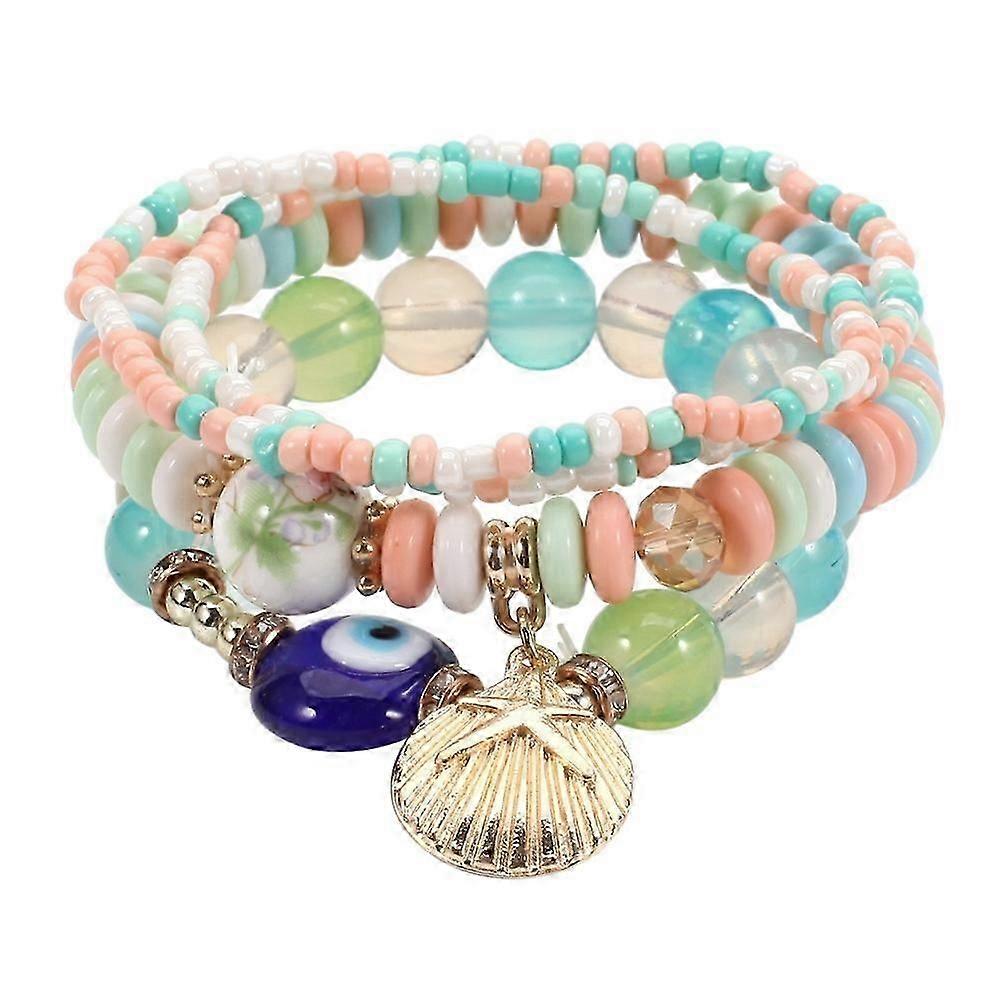 Bracelet-Rainbow Charm-Colorful Multi-Hued Shell Bracelet