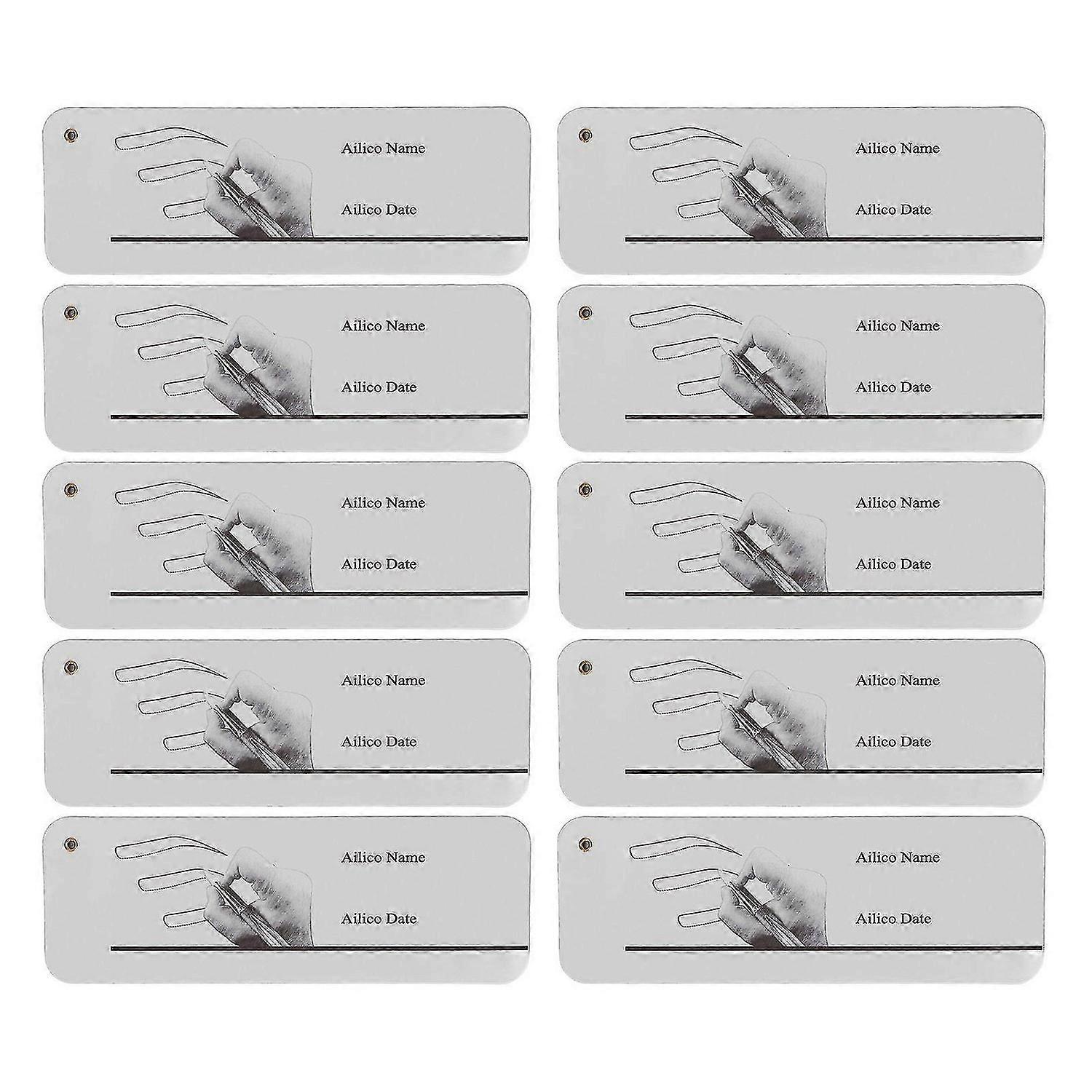 2025 Latest Model 10pcs Reusable Eyebrow Tattoo Exercise Book Eyebrow Microbla...