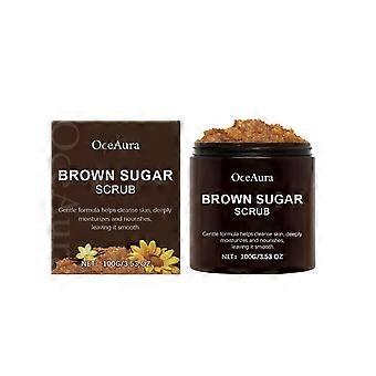 Bruine Suiker Body Scrub - Hydraterende en Exfoliërende Lichaam, Gezicht, Hand, Voet Scrub - Bestrijdt Acne, Fijne Lijntjes & Rimpels, Geweldige Cadeaus Voor Vrouwen & Mannen