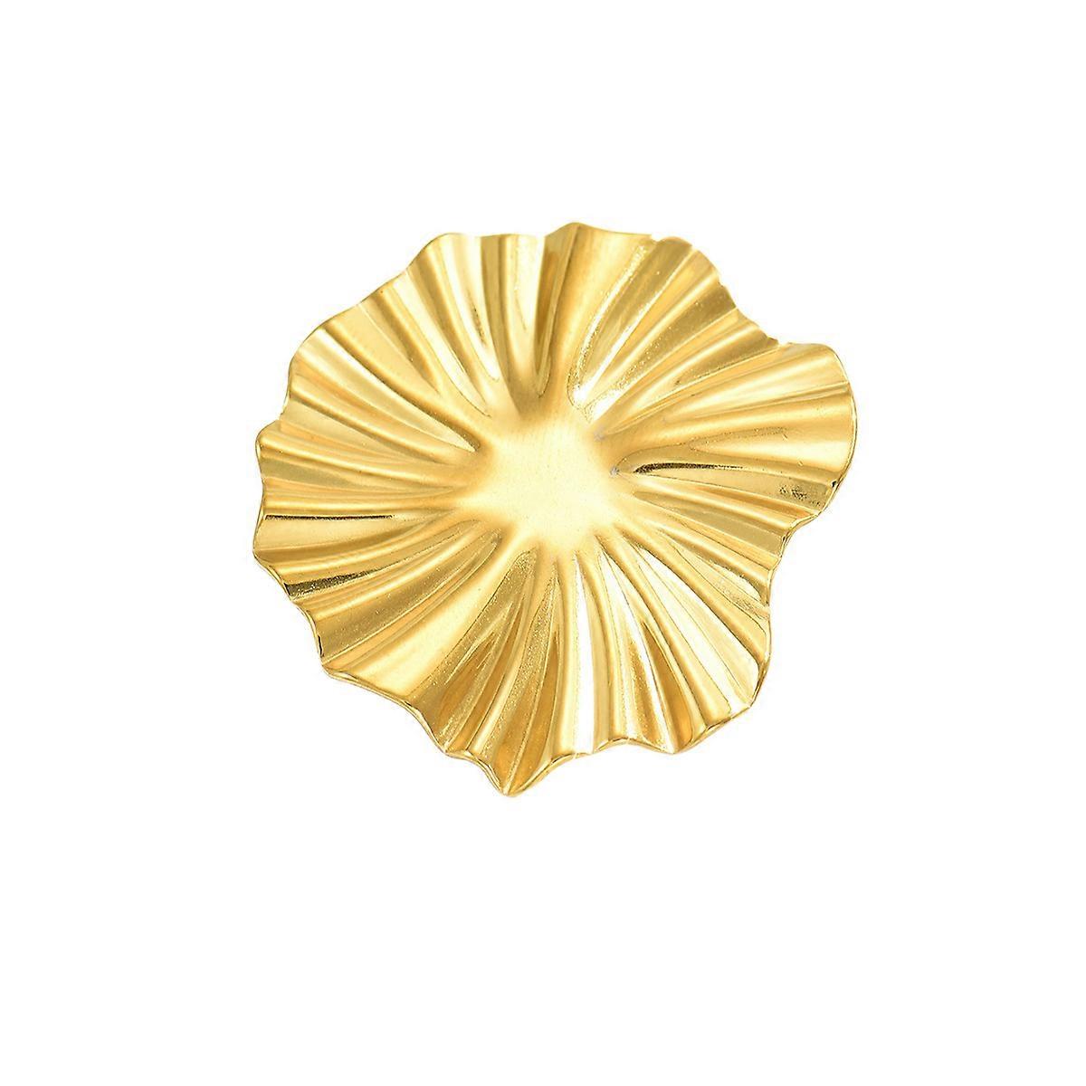 Women's Open Ring, Geometric Smooth Pleated Hammered Design, Zinc Alloy Electroplated