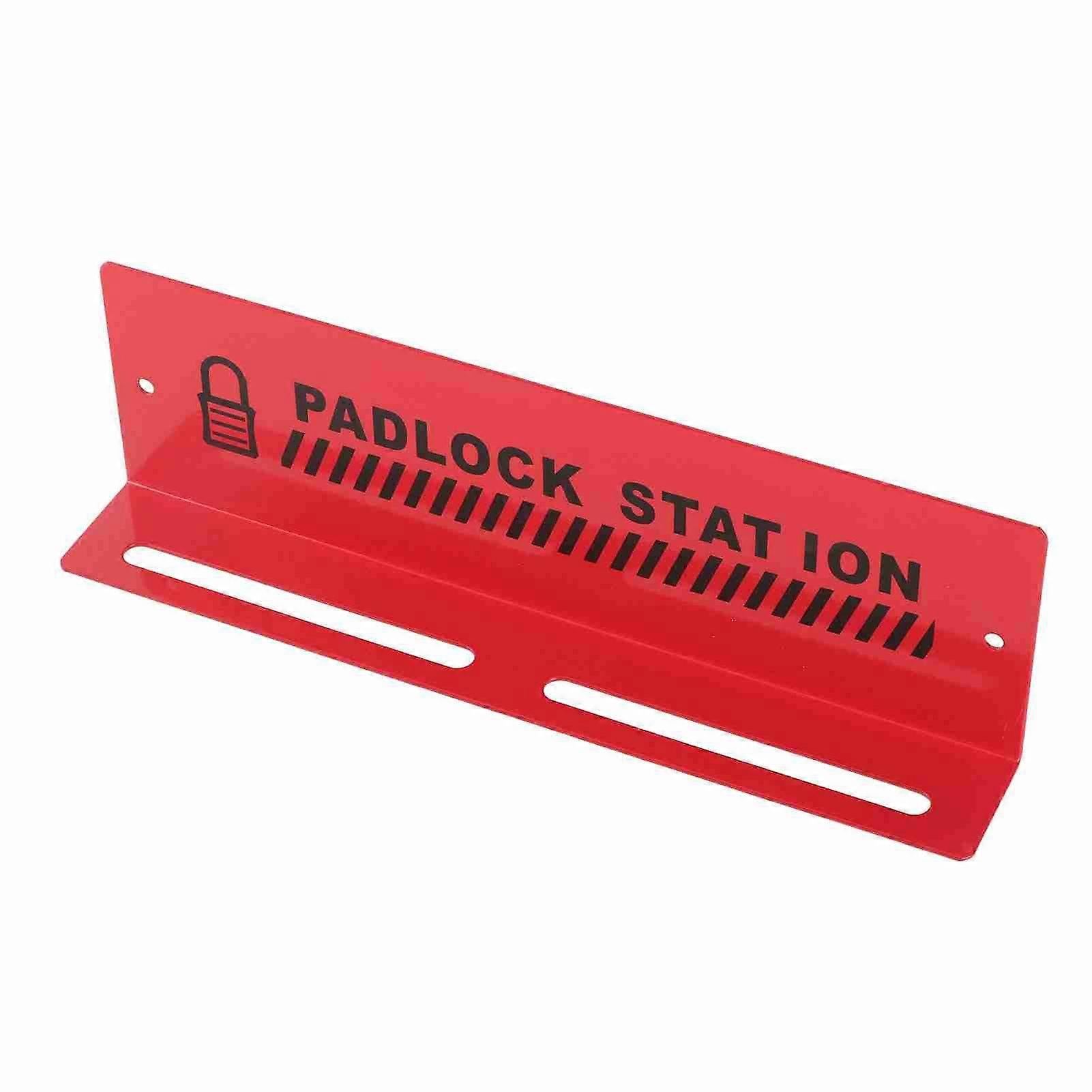 Lockout Tagout Locks Station Red Steel Wall Mounted Alarm Reminder Padlock Station for Management Workstation
