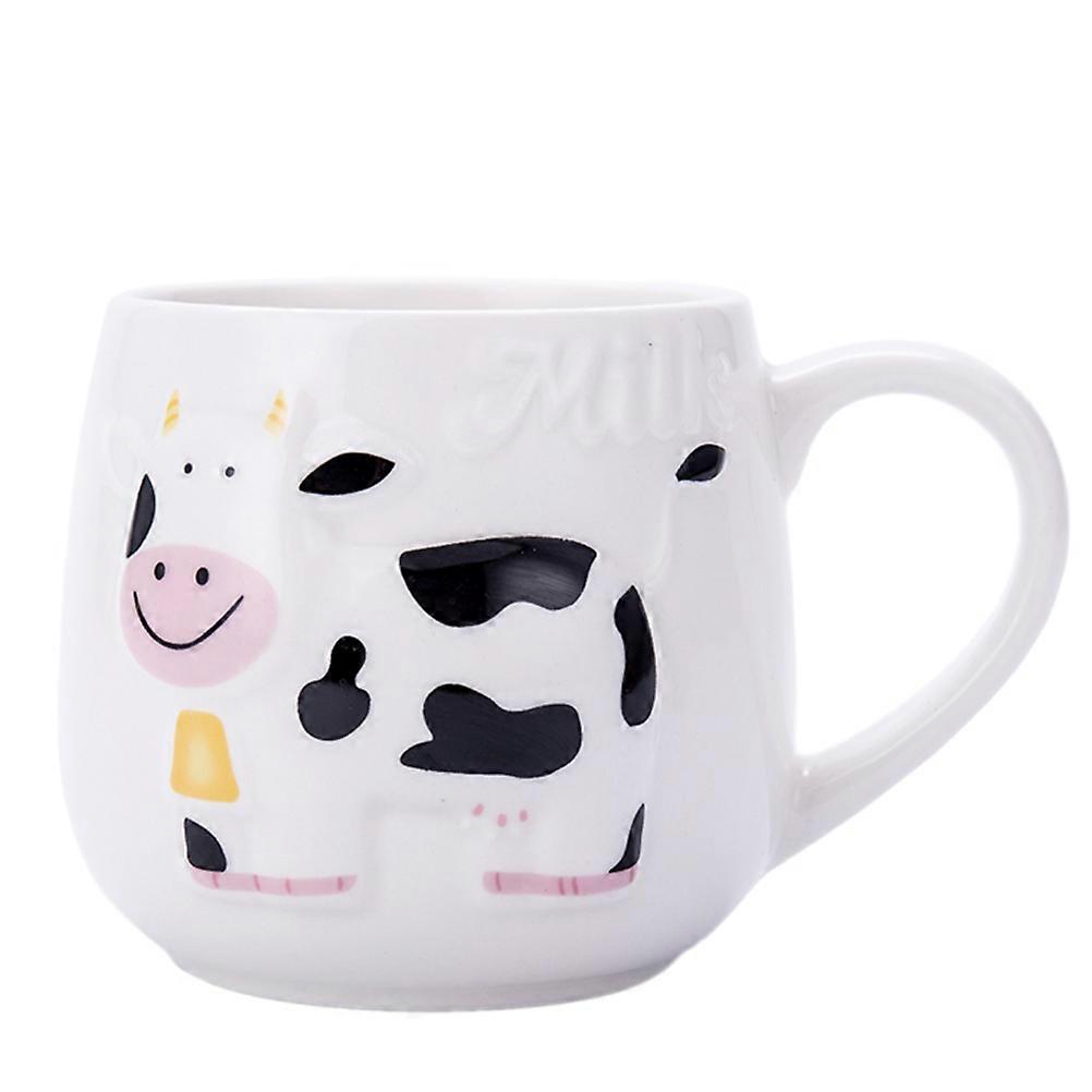 Coffee Mug Milk Cow Pattern Ceramic Cup for Use 1Pcs Assorted Color
