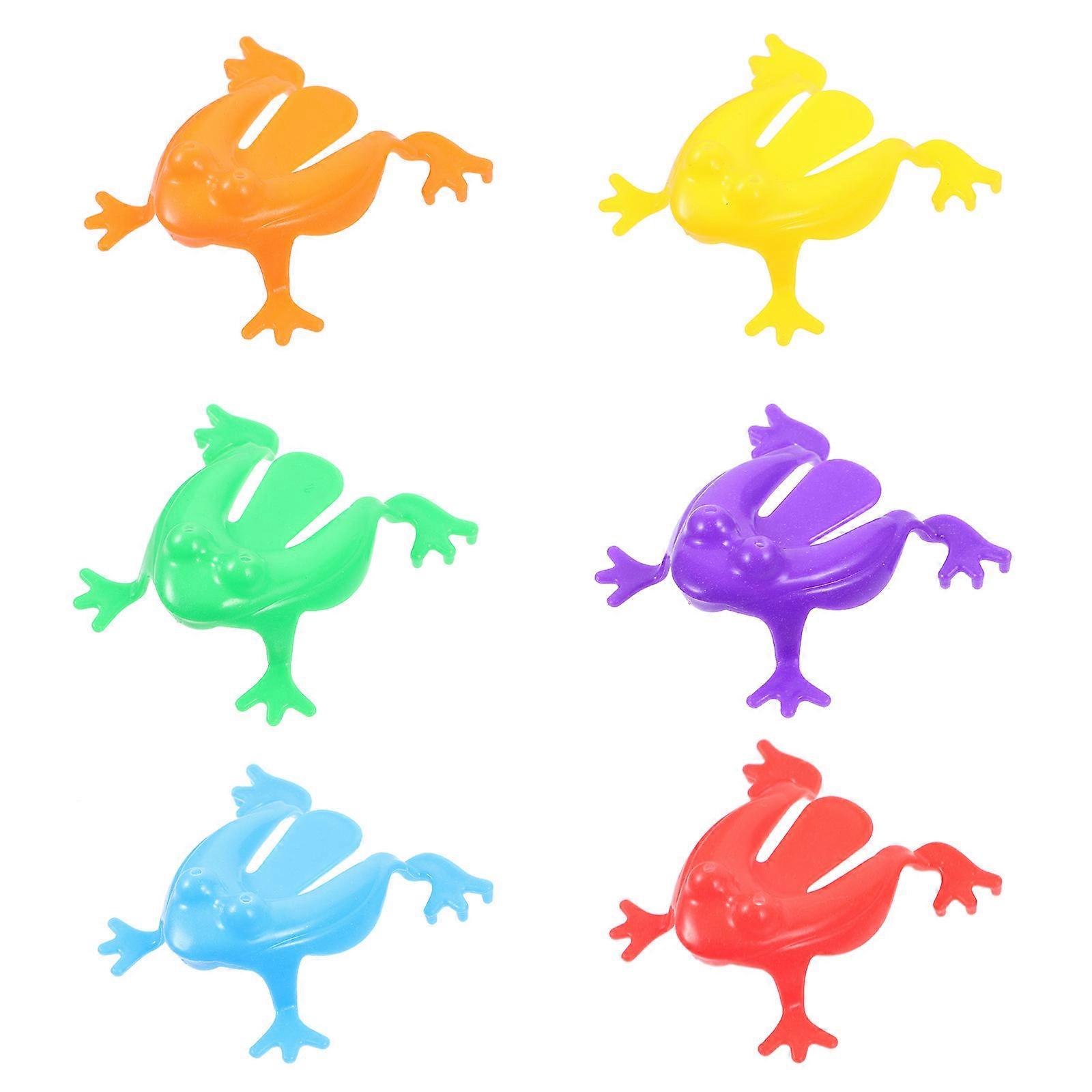 Toys Party Favors Jumping Leap Toy Frog Shape Press-to-Jump Entertainment 6.00X5.50X2.00CM 24Pcs
