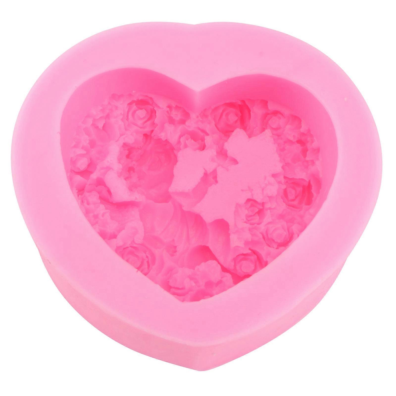 DIY Cake Mold 1Pack Heart Shaped Silicone for Home Bakers Ideal for Parties and Baking Sessions in Pink