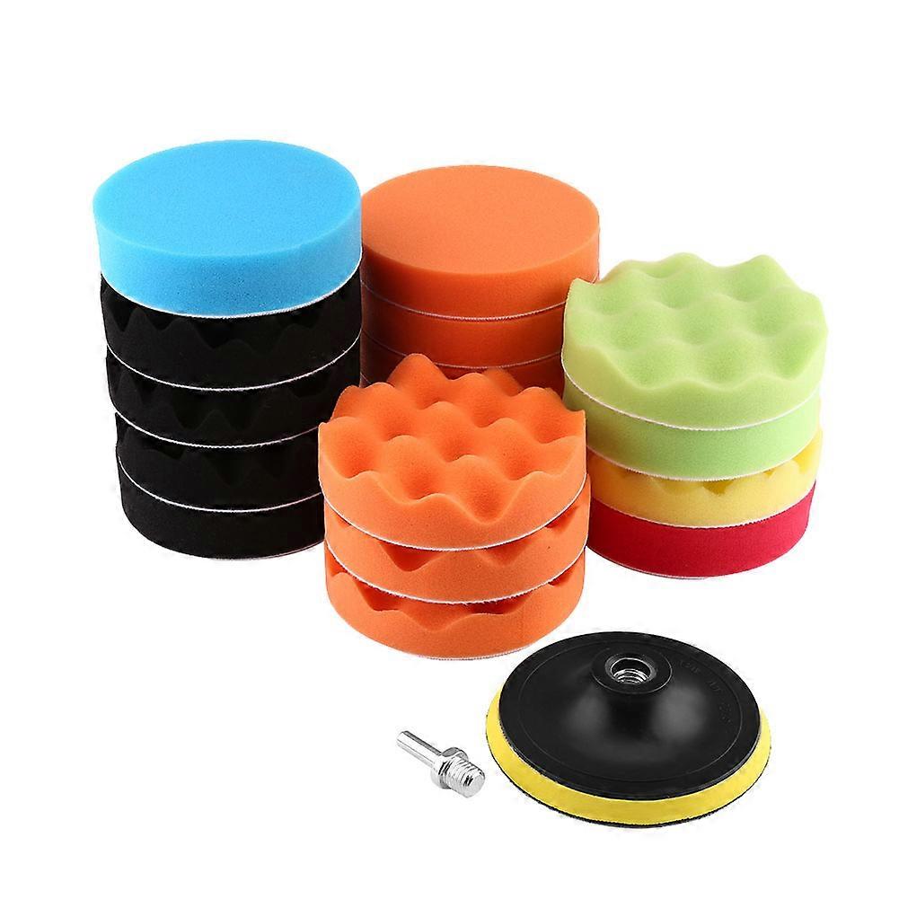 4" sponge polishing pads 19pcs for car buffer kit
