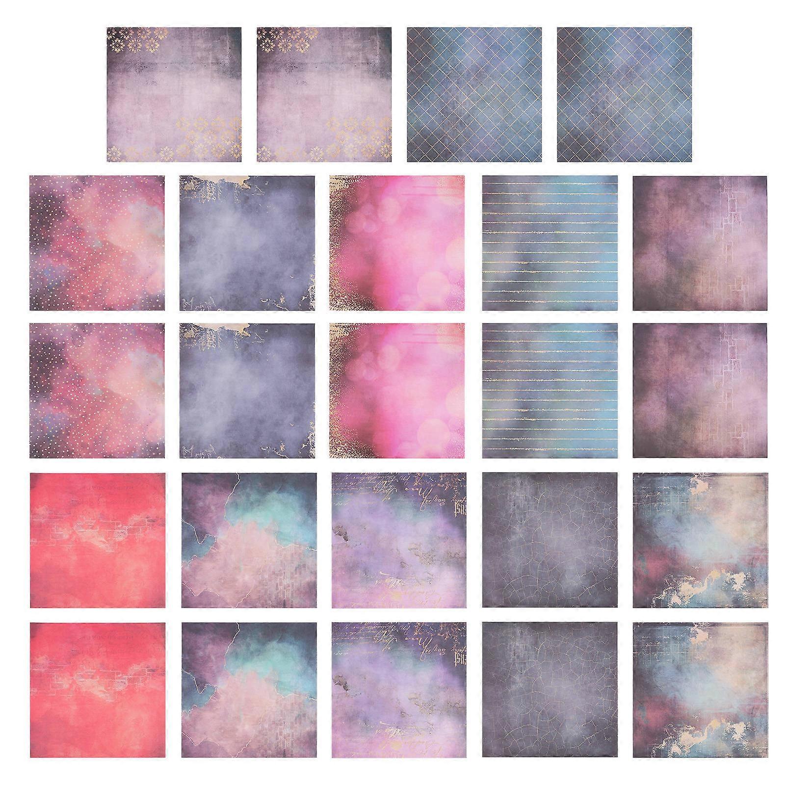 Double-sided Offset Paper Scrapbook Papers Background Paper For Greeting Cards 24 Pcs