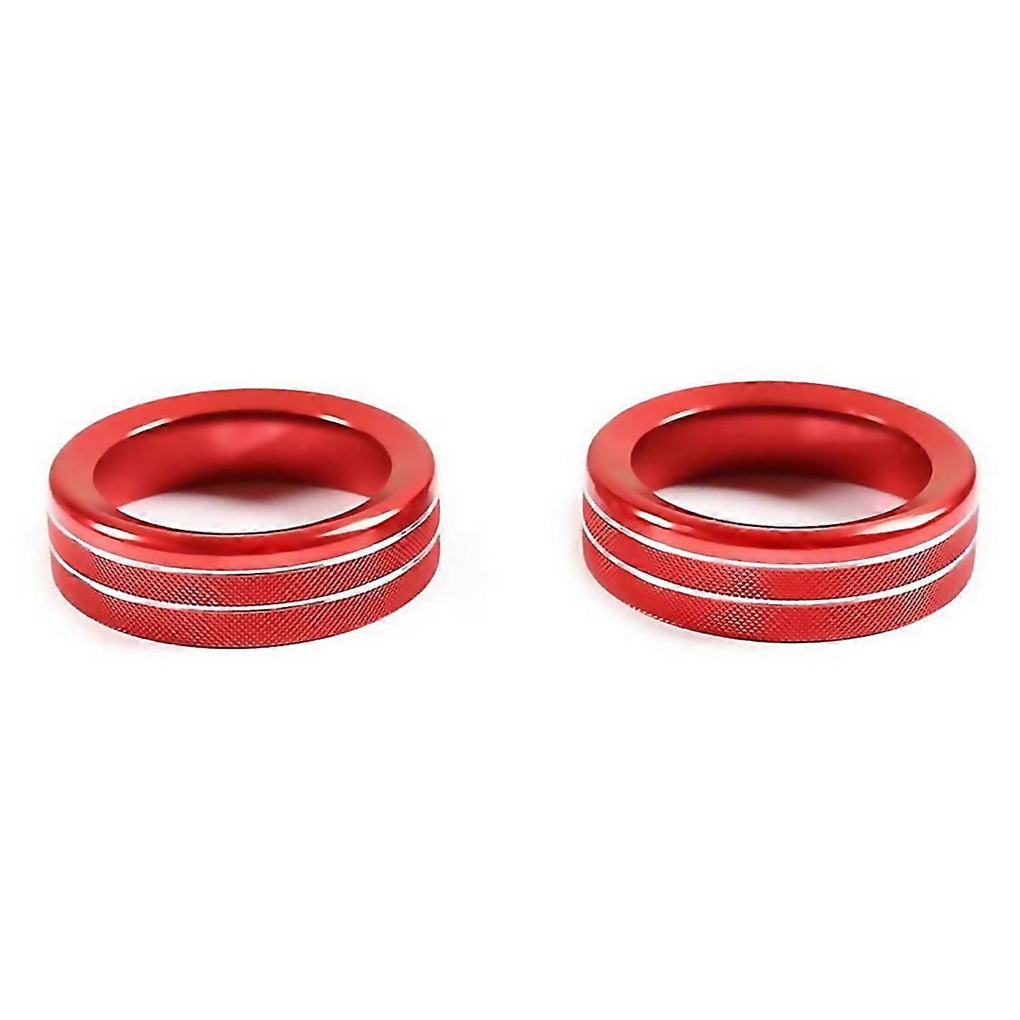 For Centre Console Volume Tune Knob Button Cover Decor Trim Red