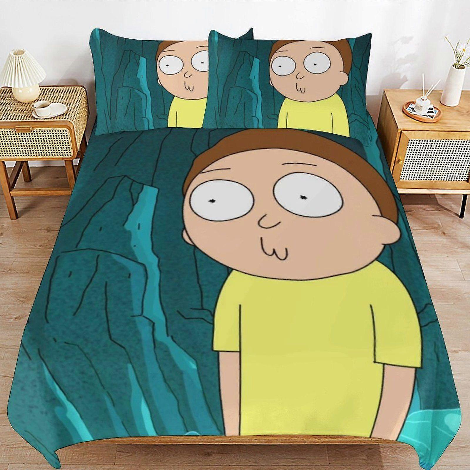 a44 Rick and Morty Season Practical Sleep Layer Strong Threads Functional Structure Soft Comfort Duvet Cover Sets Pick n44