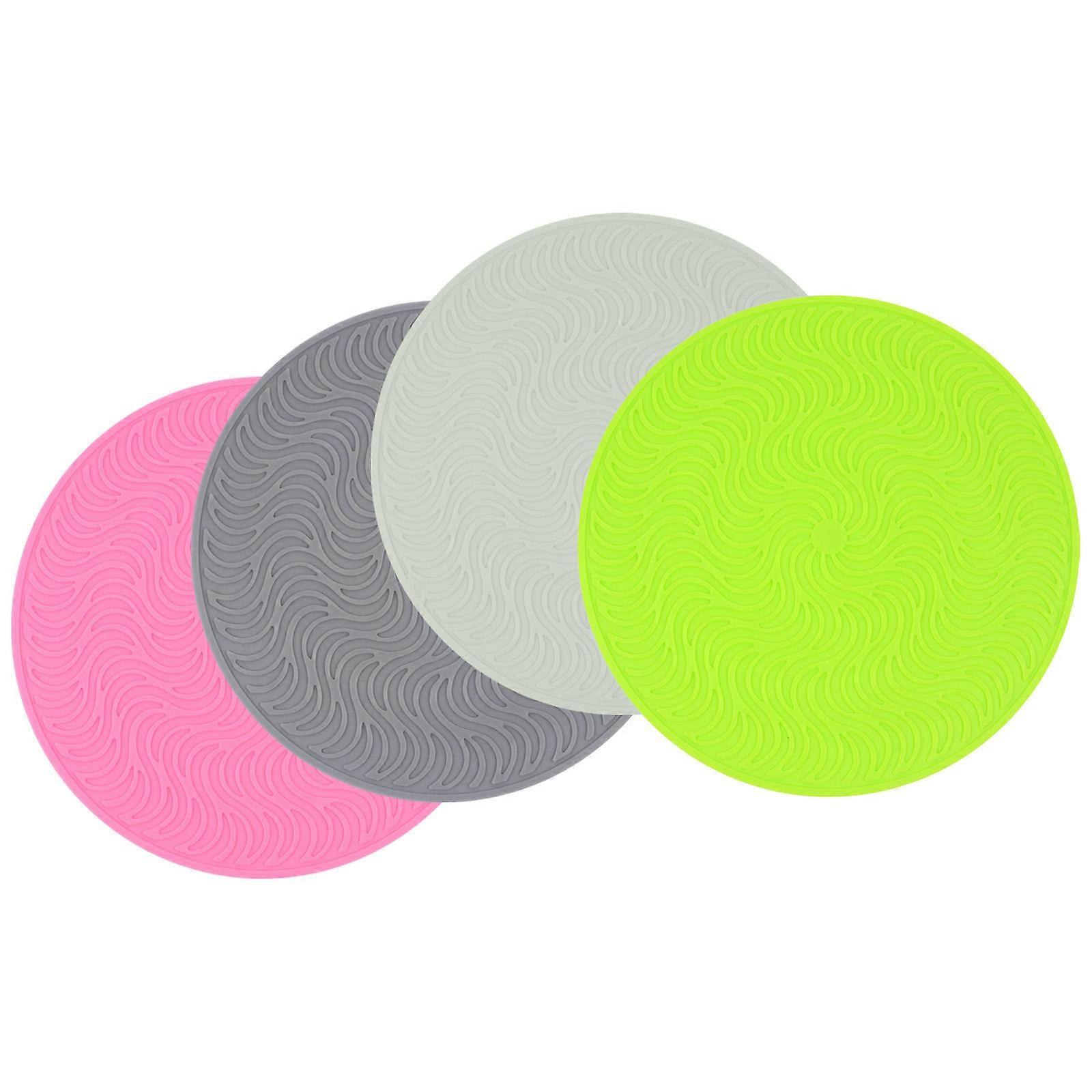 4Pcs Silicone Heat Insulation Mats Microwave Oven Accessory Assorted Color Non Stick Kitchen Tool