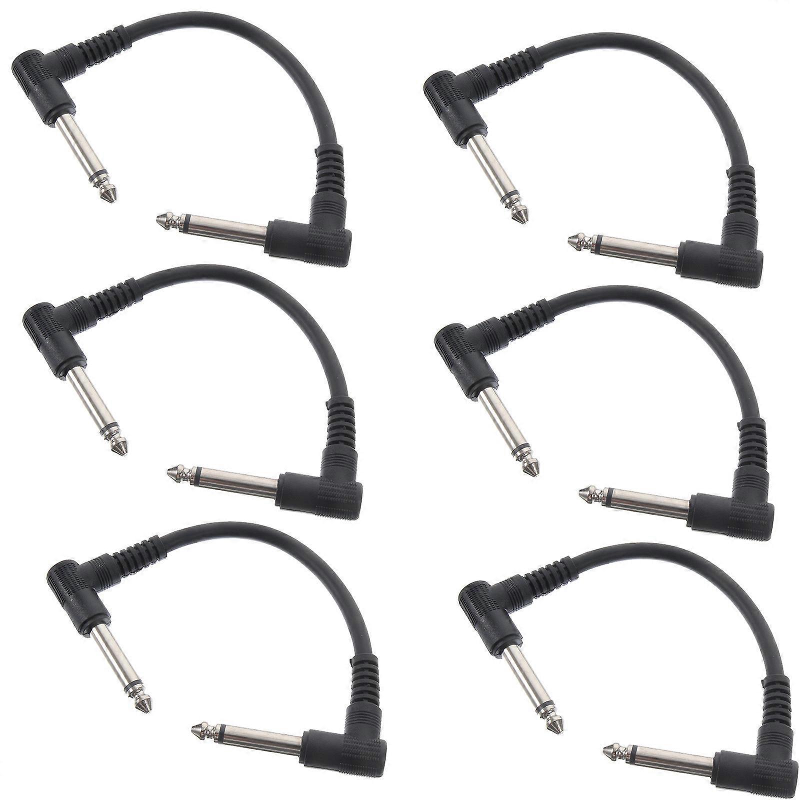 Audio Effect Cable 30 Pcs 6.35mm Connection Cable 15cm Designed For Live Music Performance