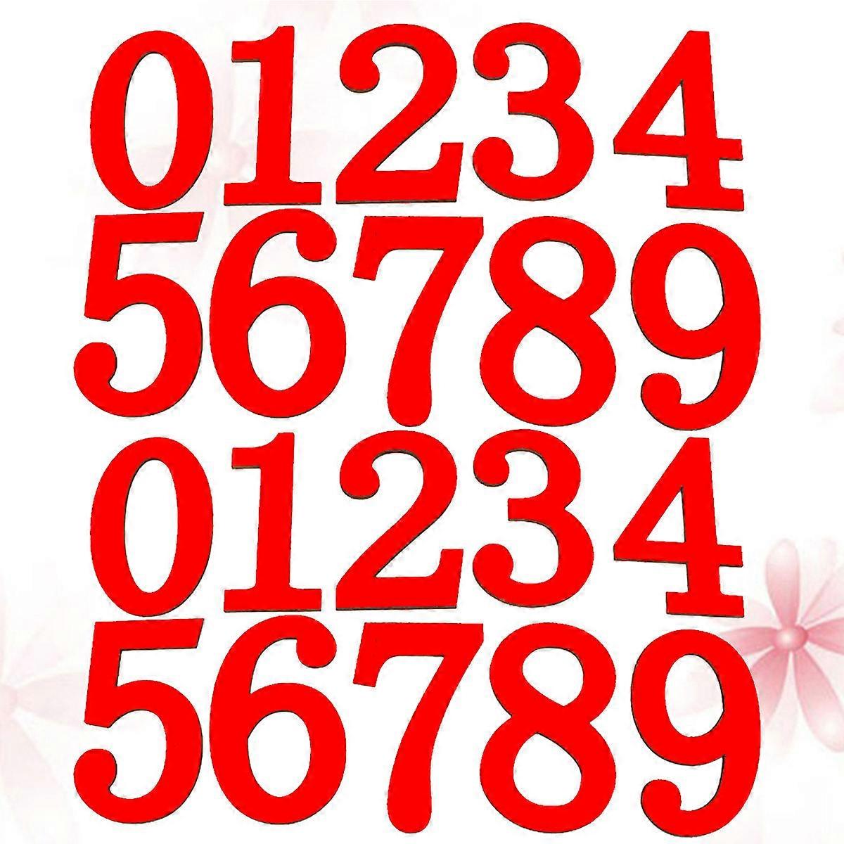 Educational Number Toys 6 Sets in Red for Early Education DIY Craft Projects and Home Decoration