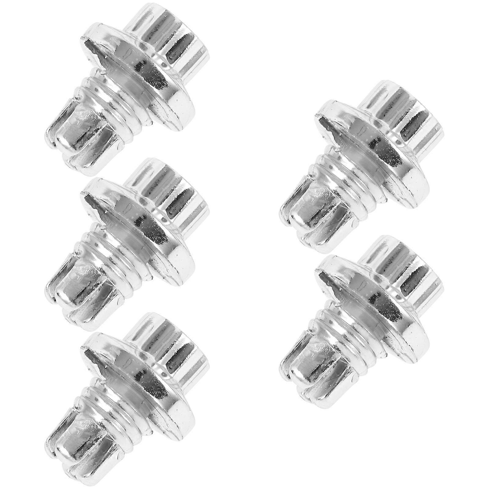 Car Wheel Lug Nuts For Automotive Enthusiasts 10 Pcs Silver Sturdy Construction Cylindrical Shape Modern Style Wheel Fastening
