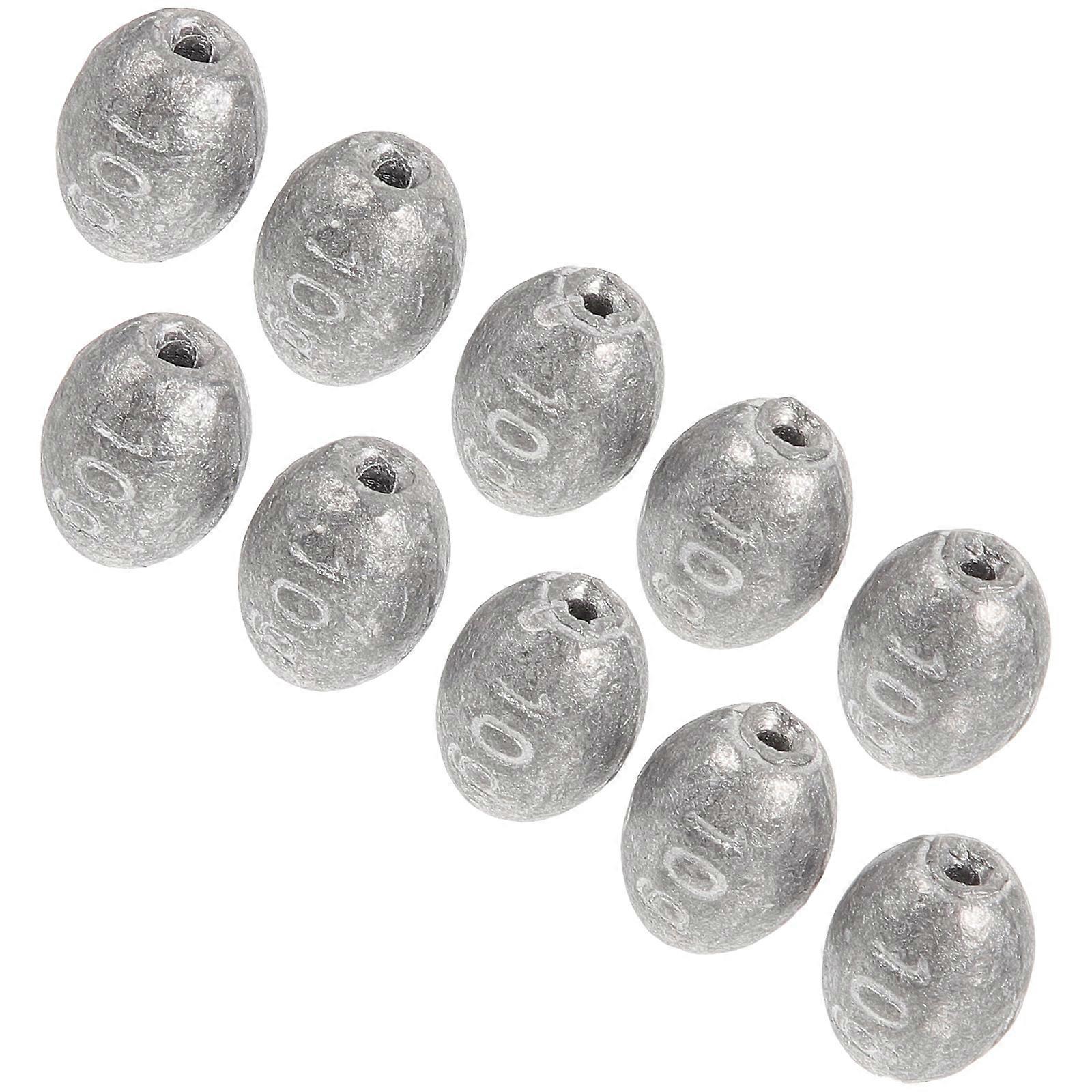 Fishing Olivary for Fishing Use 10Pcs Assorted Color Metal