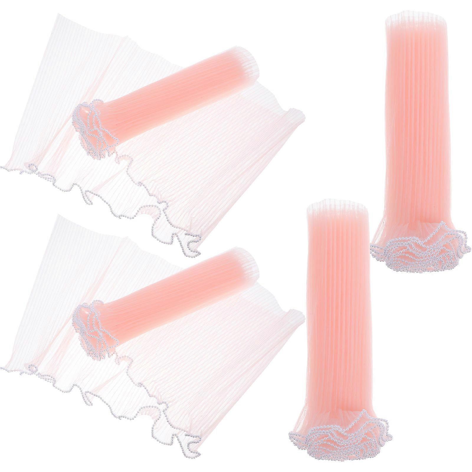 Pink Flower Wrapping Mesh Paper for Wrapping 12Pcs Bouquet Packaging Paper