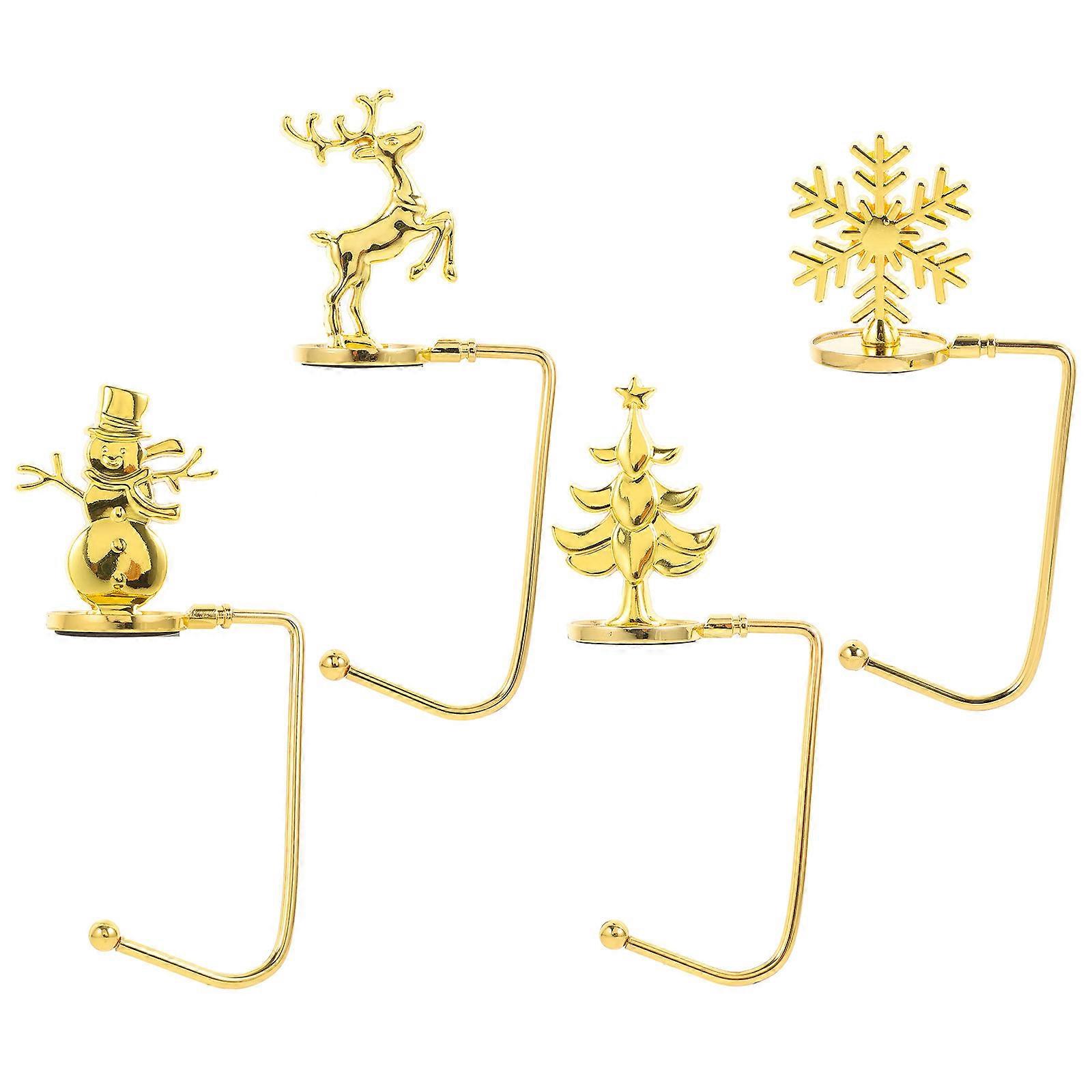 Christmas Stocking Holder Metal Hooks for Hanging 20Pcs Xmas Mantel Decorations