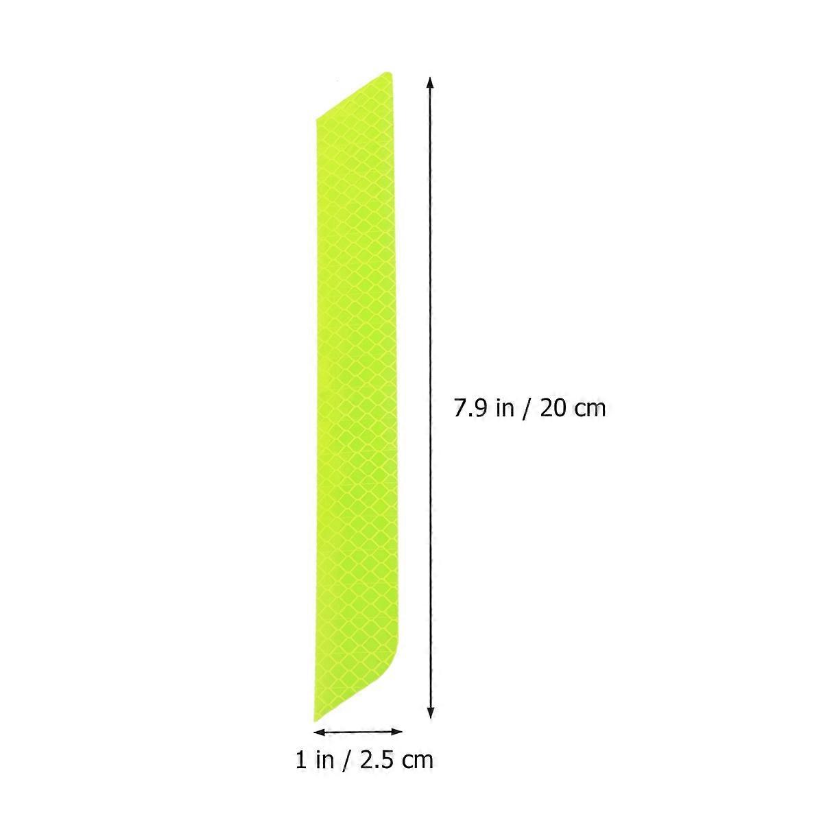 Car Rear Bumper Protectors One Pair PVC Reflective Trim Stickers Green Easily Removable Self Adhesive