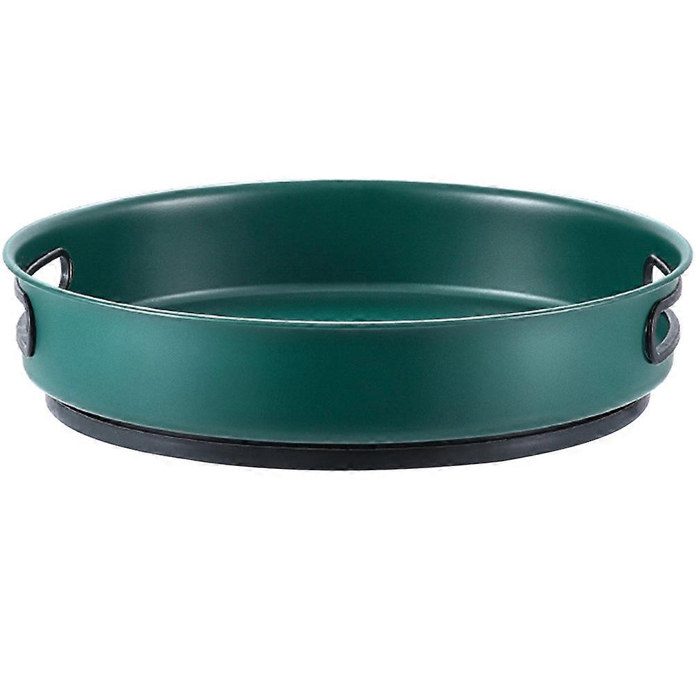 Étagère de rangement rotative pour cuisine 25,5 x 25,5 x 5,8 cm, support à épices en acier inoxydable vert, rotation à 360 degrés, 5 pièces