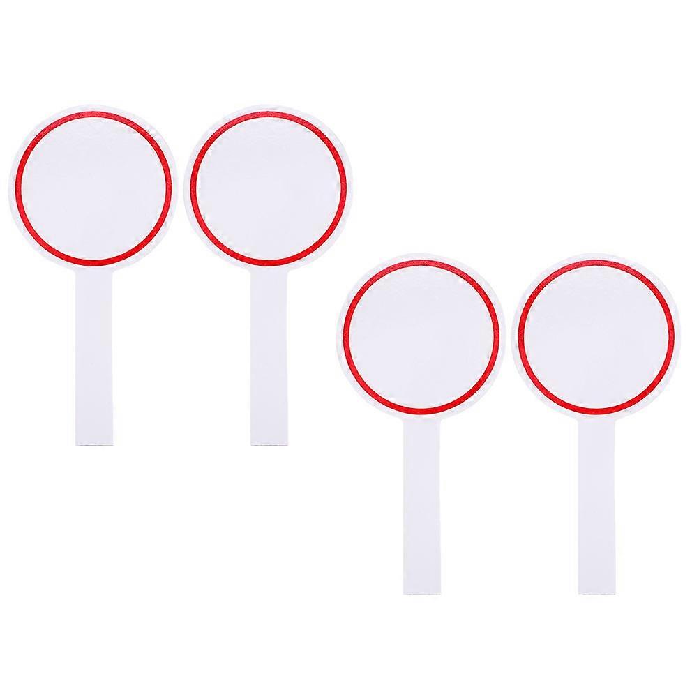 Red Dry Erase Paddles Handheld Whiteboards for Writing 12Pcs Set