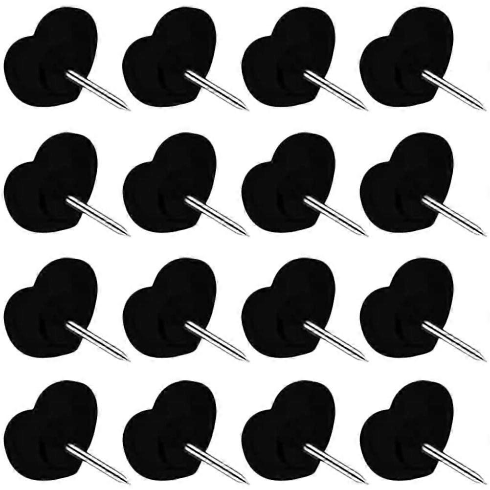 Map Accessory Black Multi-Function Thumb Tacks Delicate Pushpins 1000Pcs