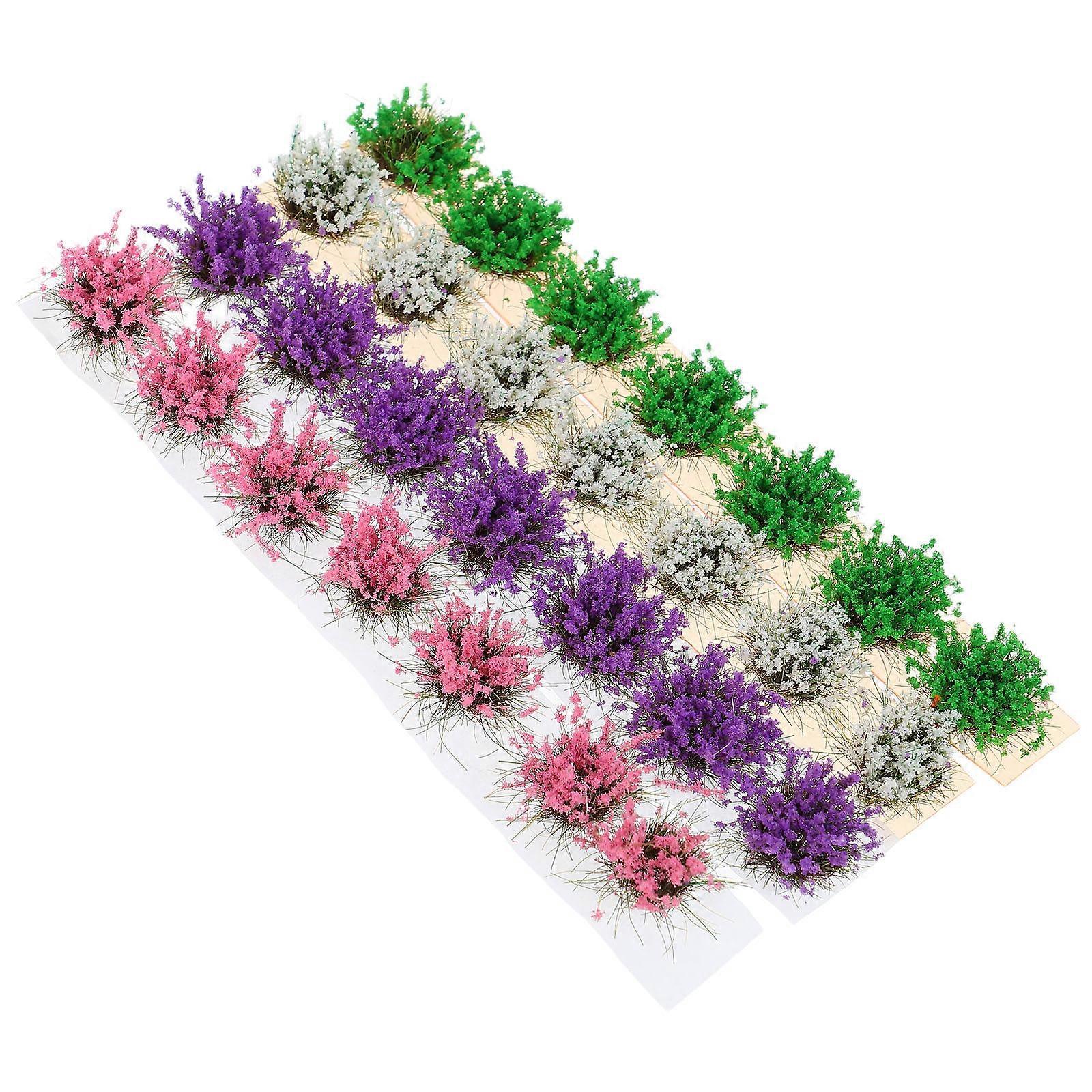 Miniature Artificial Grass for Sand Table Supplies Containing 56Pcs for Craft Scenes