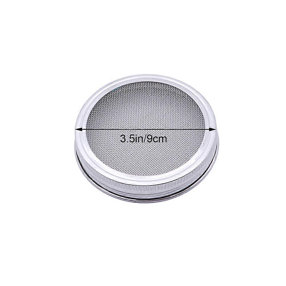 Silver Stainless Steel Sprouting Lids with 6Pcs for Seed Sprouting Use