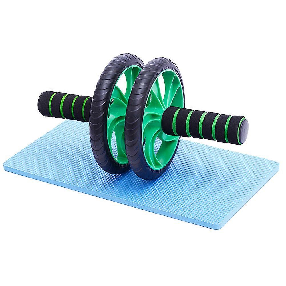 Fitness Exercise Device Abdominal Muscle Wheel for Core Workout with 2Pcs Green