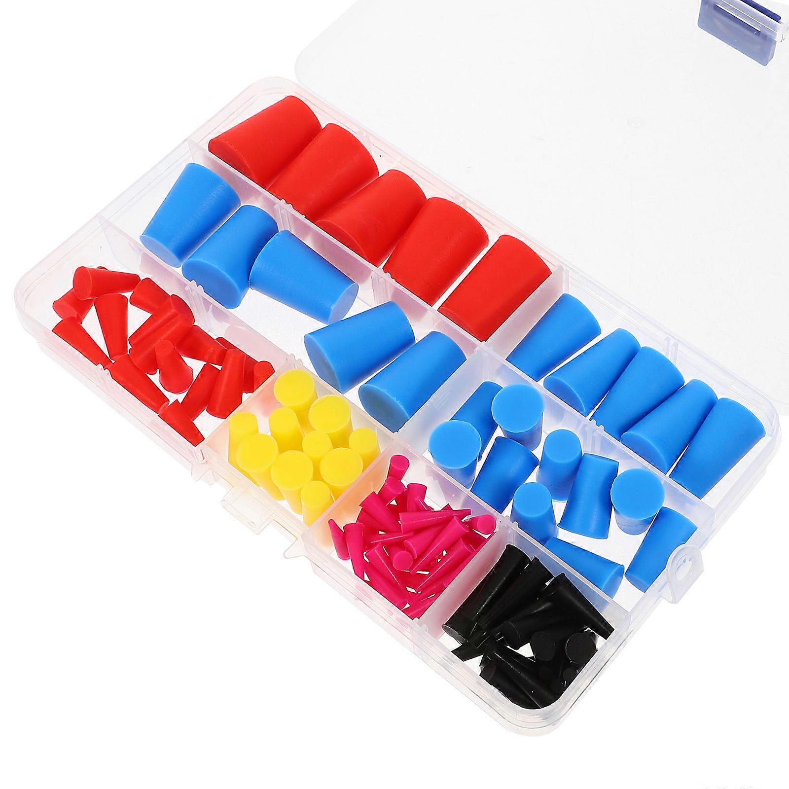 Silicone Stopper for Sealing with 300Pcs Tapered Plugs for Hole Protection