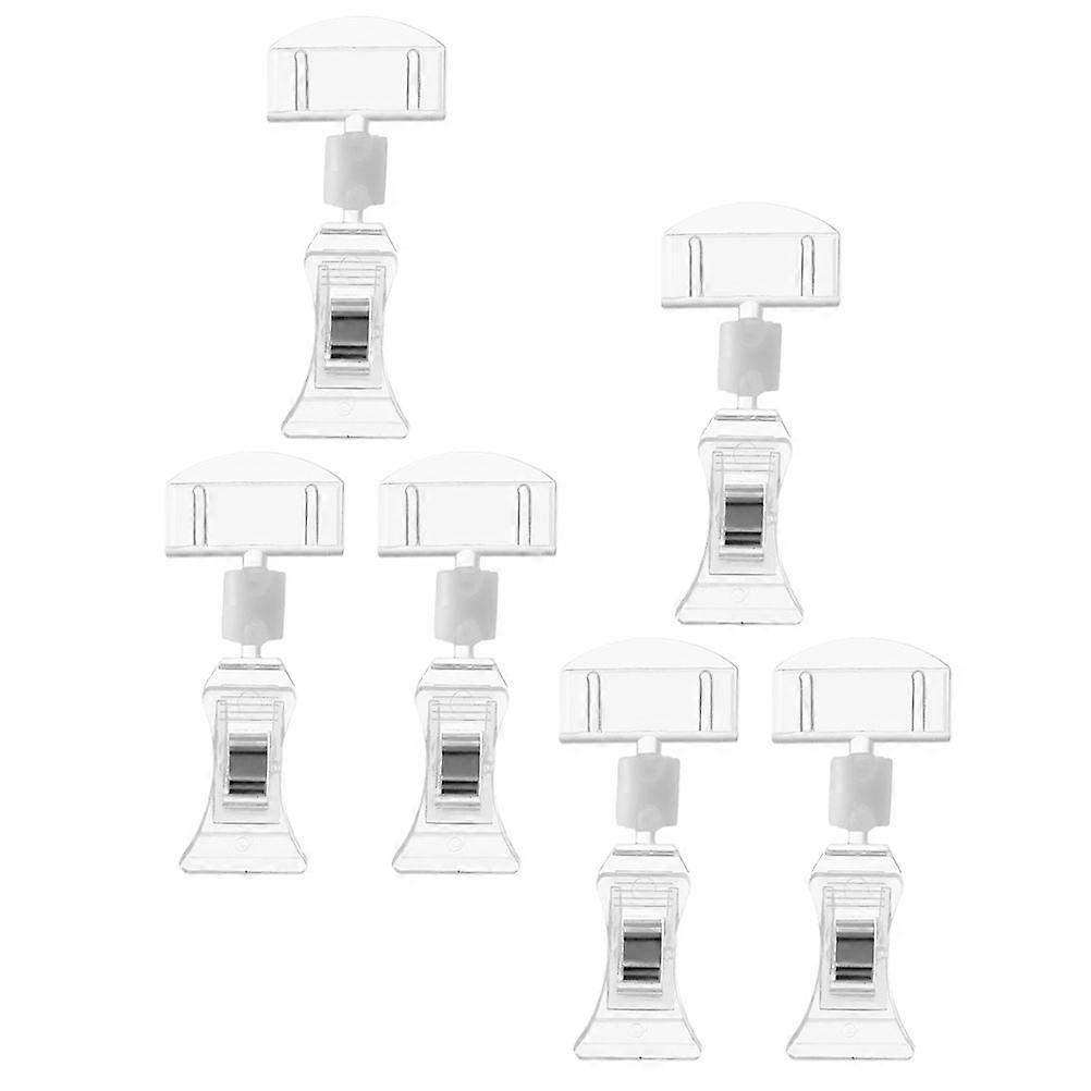 Multi-Use Sign Holder Acrylic Rotatable Clips for Holding 12Pcs