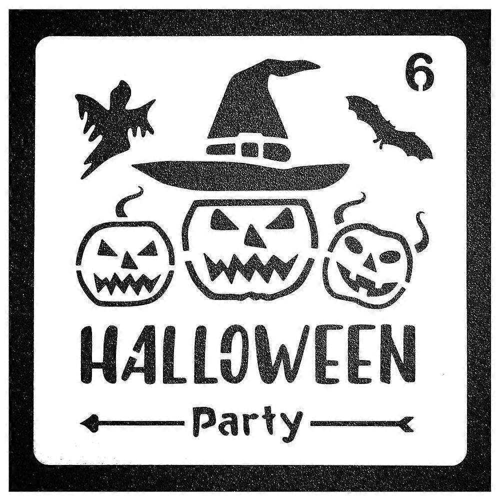 Halloween Drawing Templates for Craft and Painting 4Pcs Black Set