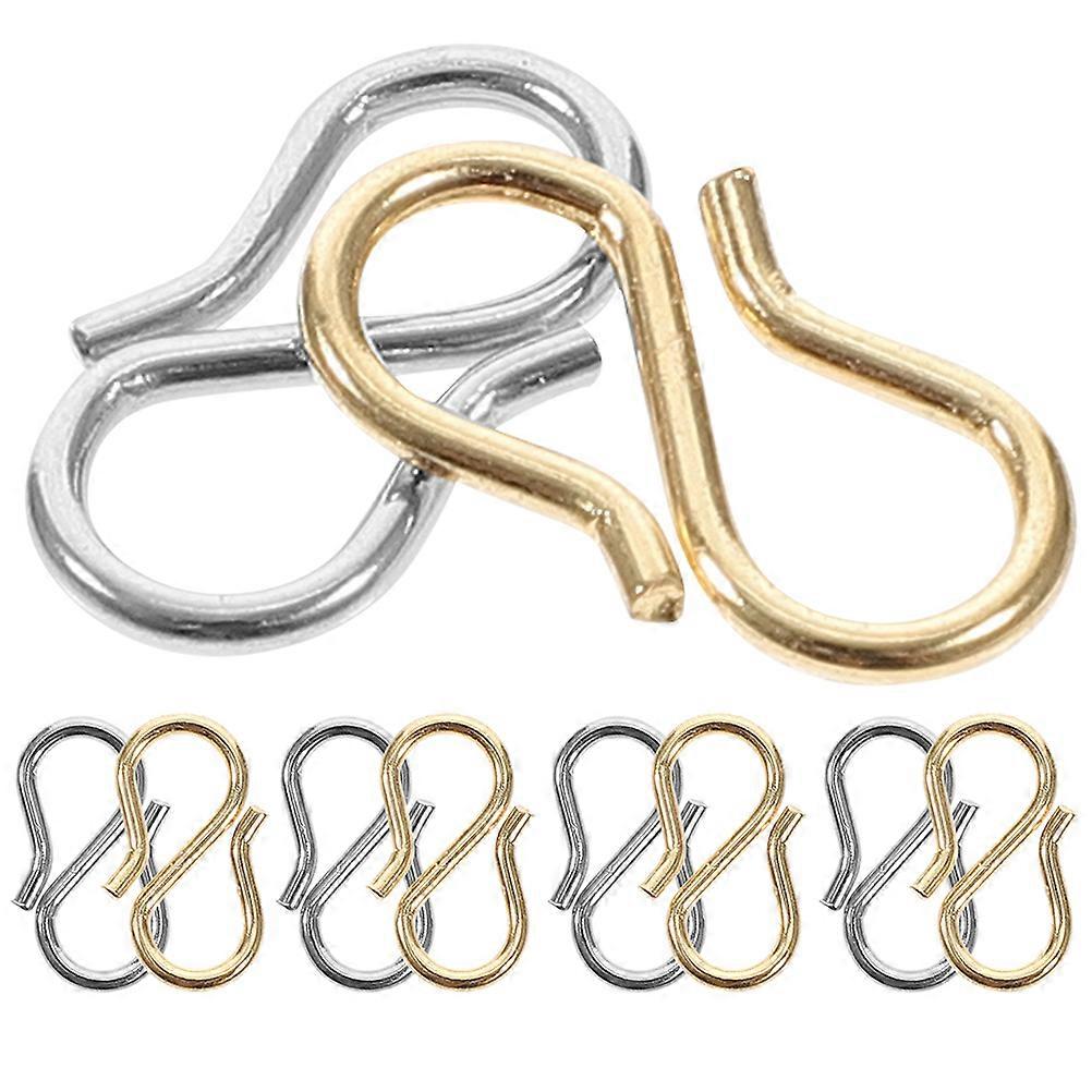 DIY Jewelry Connector S-Shape Buckle For Making Bracelets Assorted Color Premium Quality 40Pcs