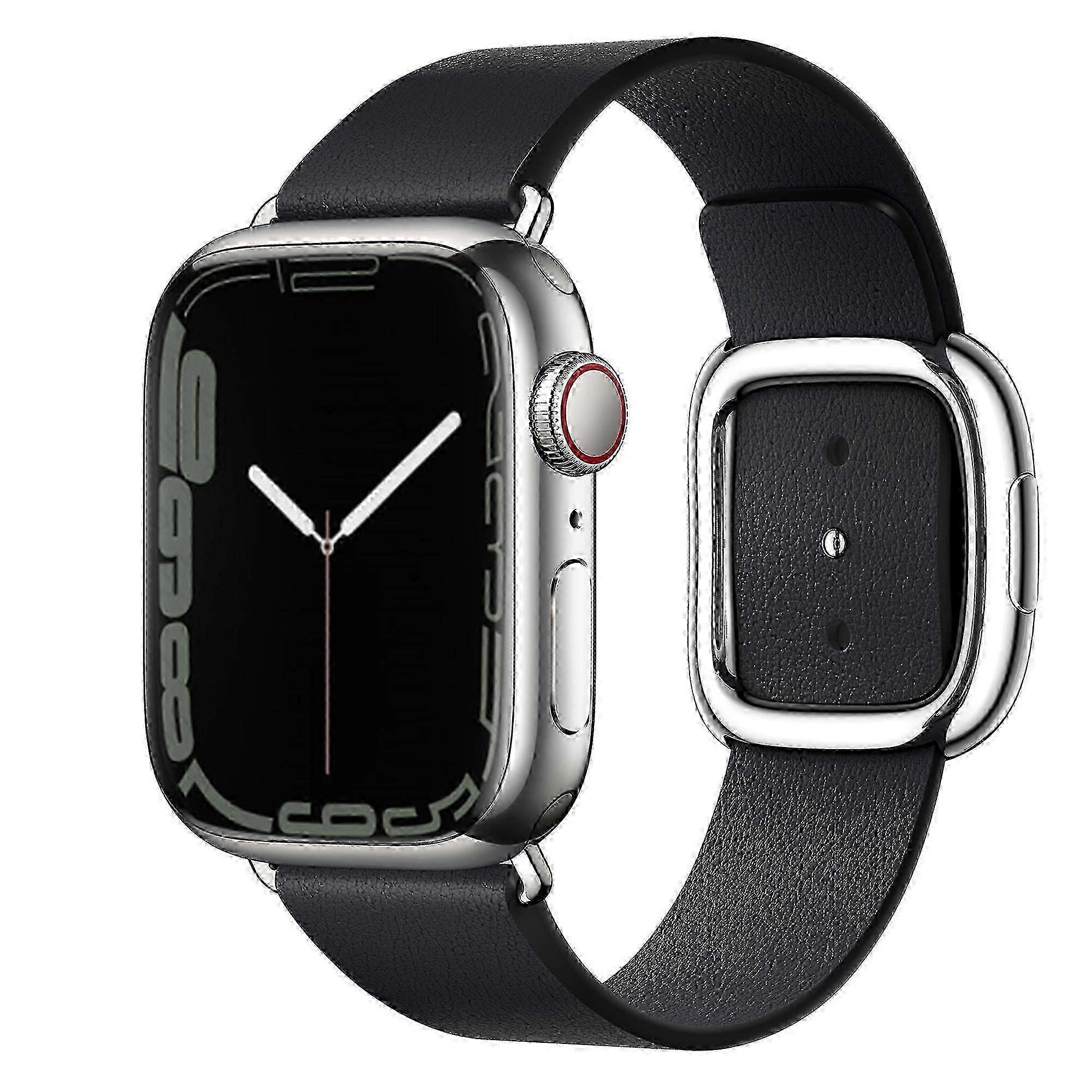حزام مشبك حديث لسوار ساعة أبل 45 مم 41 مم 44 مم 40 مم 38 مم 42 مم 49 مم سوار جلد كوريا Iwatch Serie 3 6 Se 7 8 Ultra