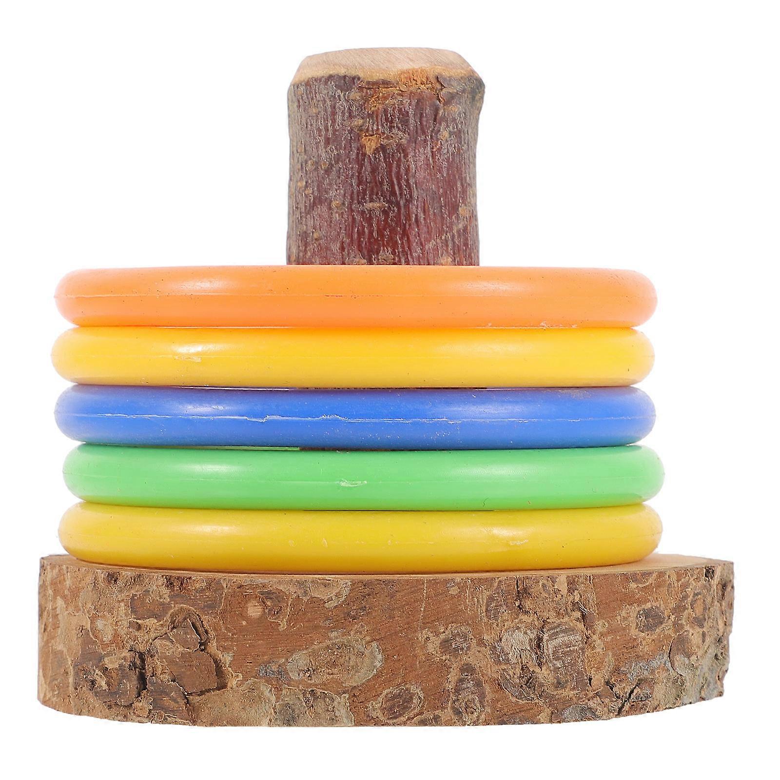 Parakeet Intelligence Toy Ring Set 5 Sets Colorful For Pet Parrot Owners Focusing On Problem Solving And Reduction