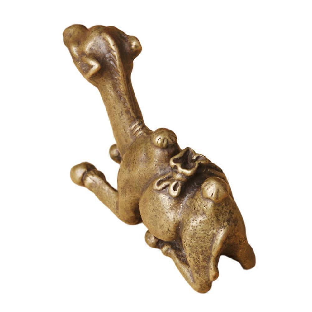 Copper Camel Brush Pen Holder for Calligraphy 2Pcs Desk Accessory